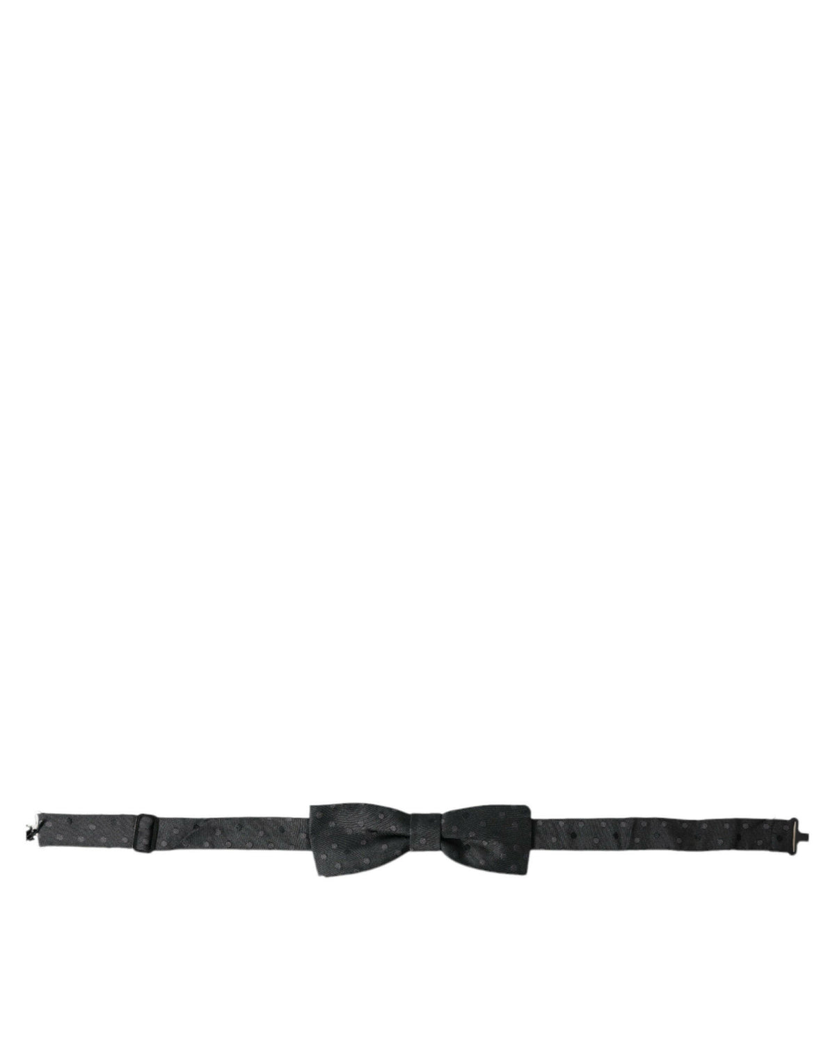 Dolce & Gabbana Gray Polka Dot Silk Adjustable Neck Men Papillon Bow Tie -  Neckties, Men -  Dolce & Gabbana.