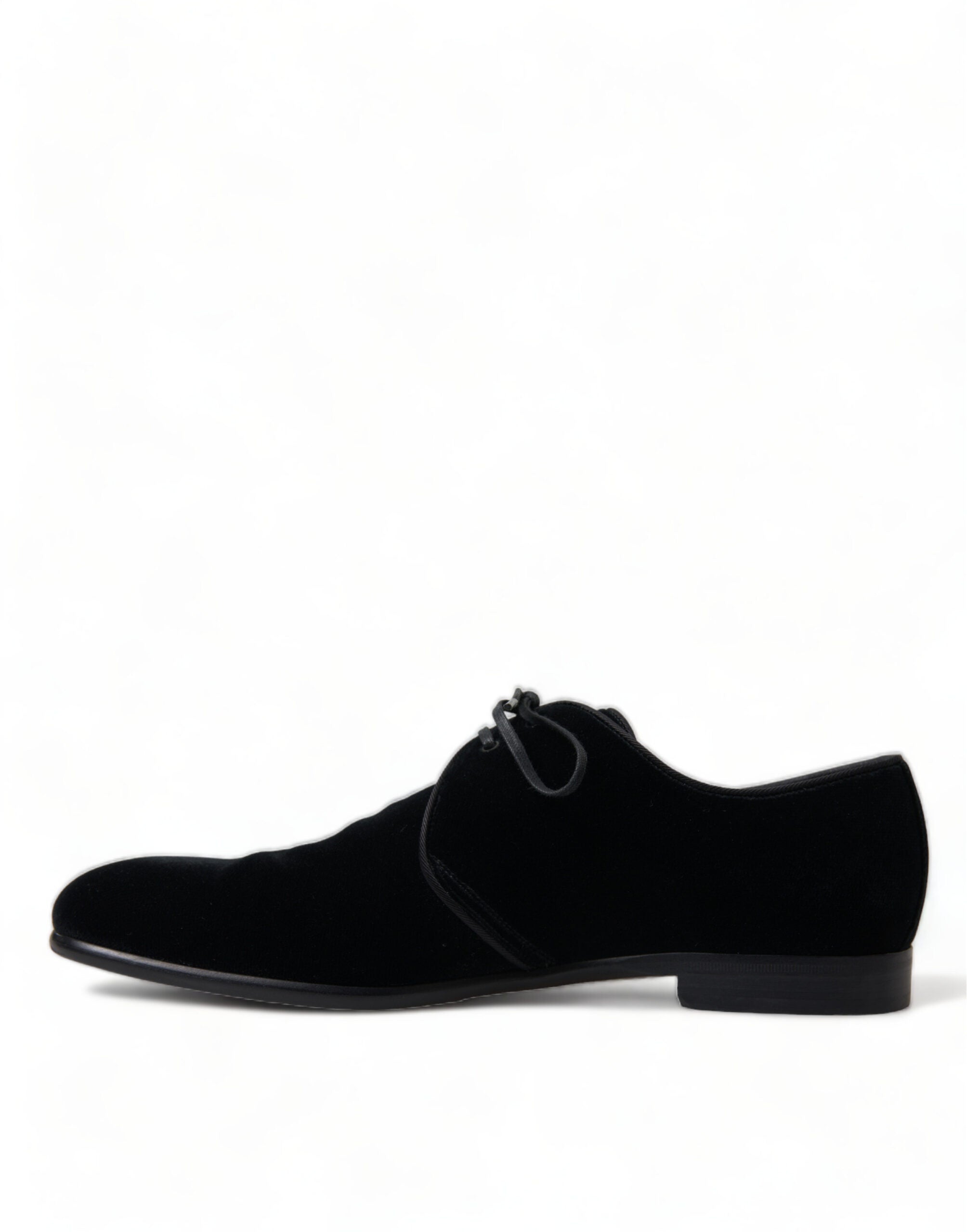 Dolce & Gabbana Black Velvet Lace Up Formal Derby Dress Shoes -   -  Dolce & Gabbana.