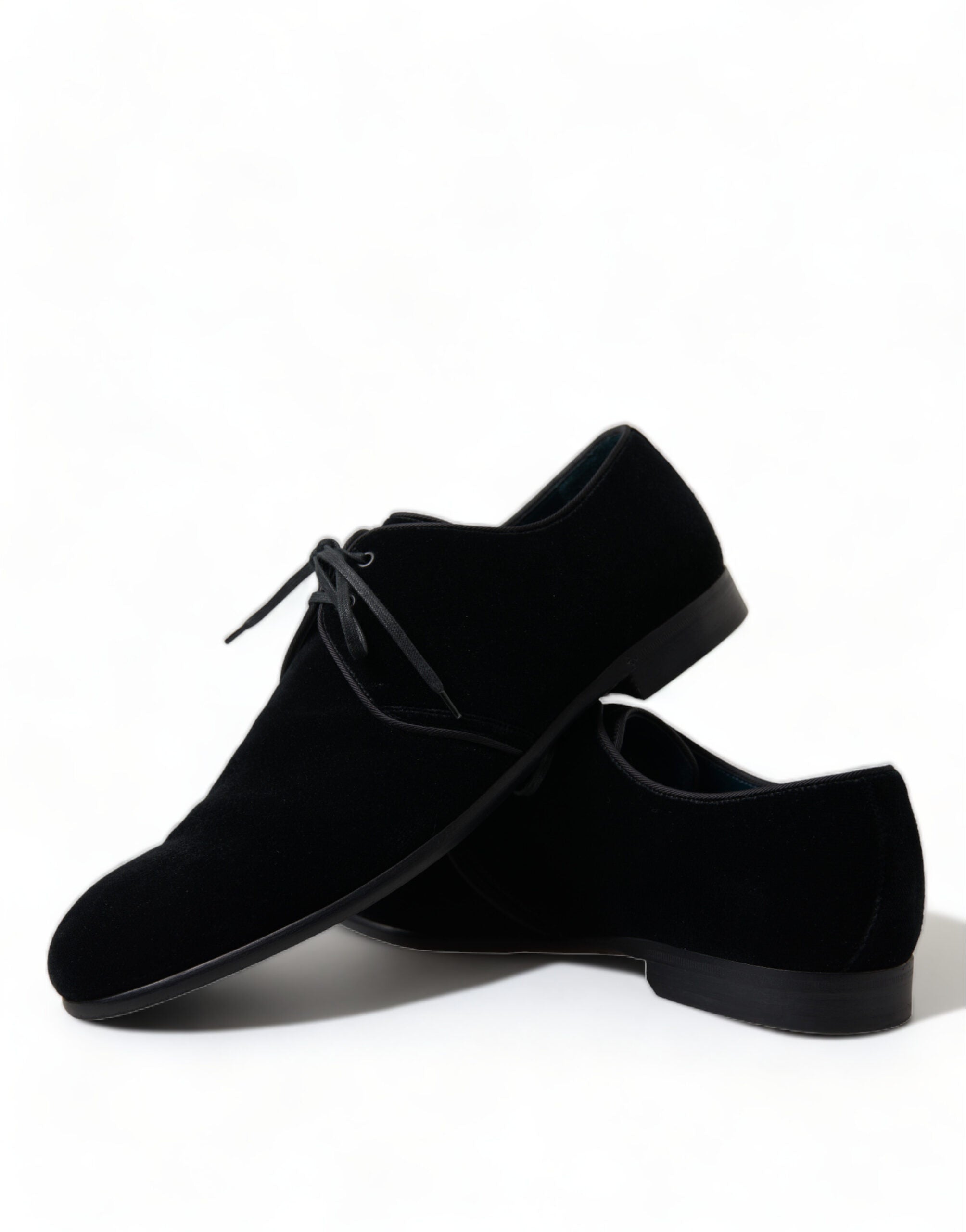 Dolce & Gabbana Black Velvet Lace Up Formal Derby Dress Shoes -   -  Dolce & Gabbana.