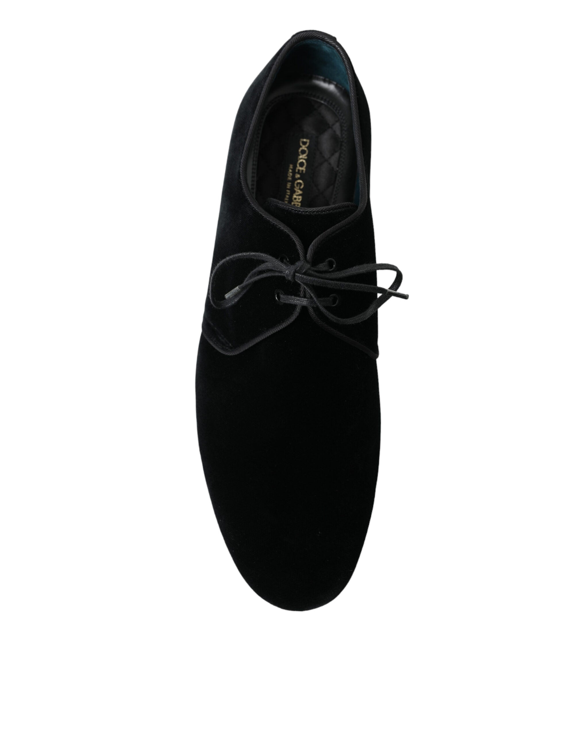 Dolce & Gabbana Black Velvet Lace Up Formal Derby Dress Shoes -   -  Dolce & Gabbana.