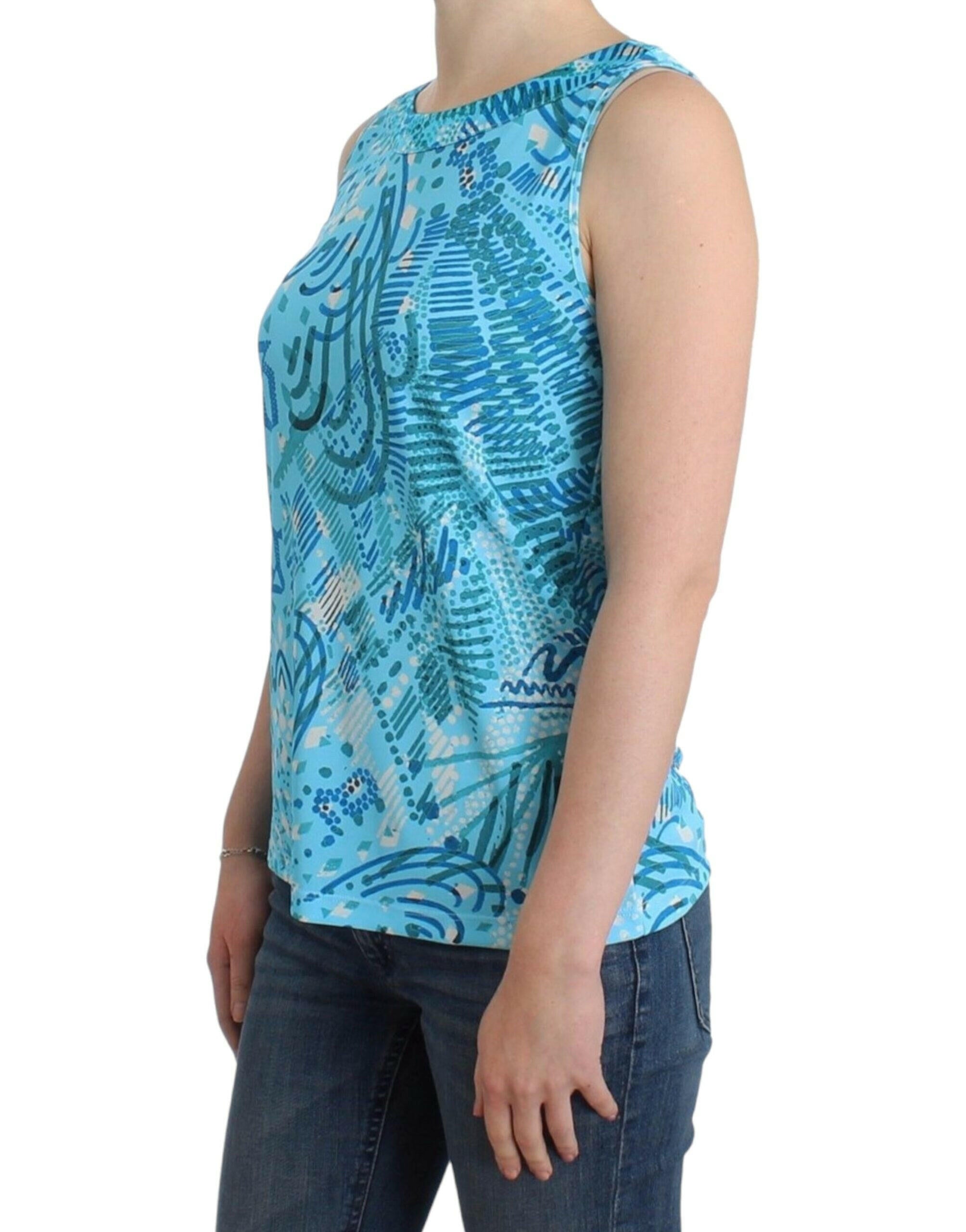 John Galliano Blue printed tank top -   -  John Galliano.