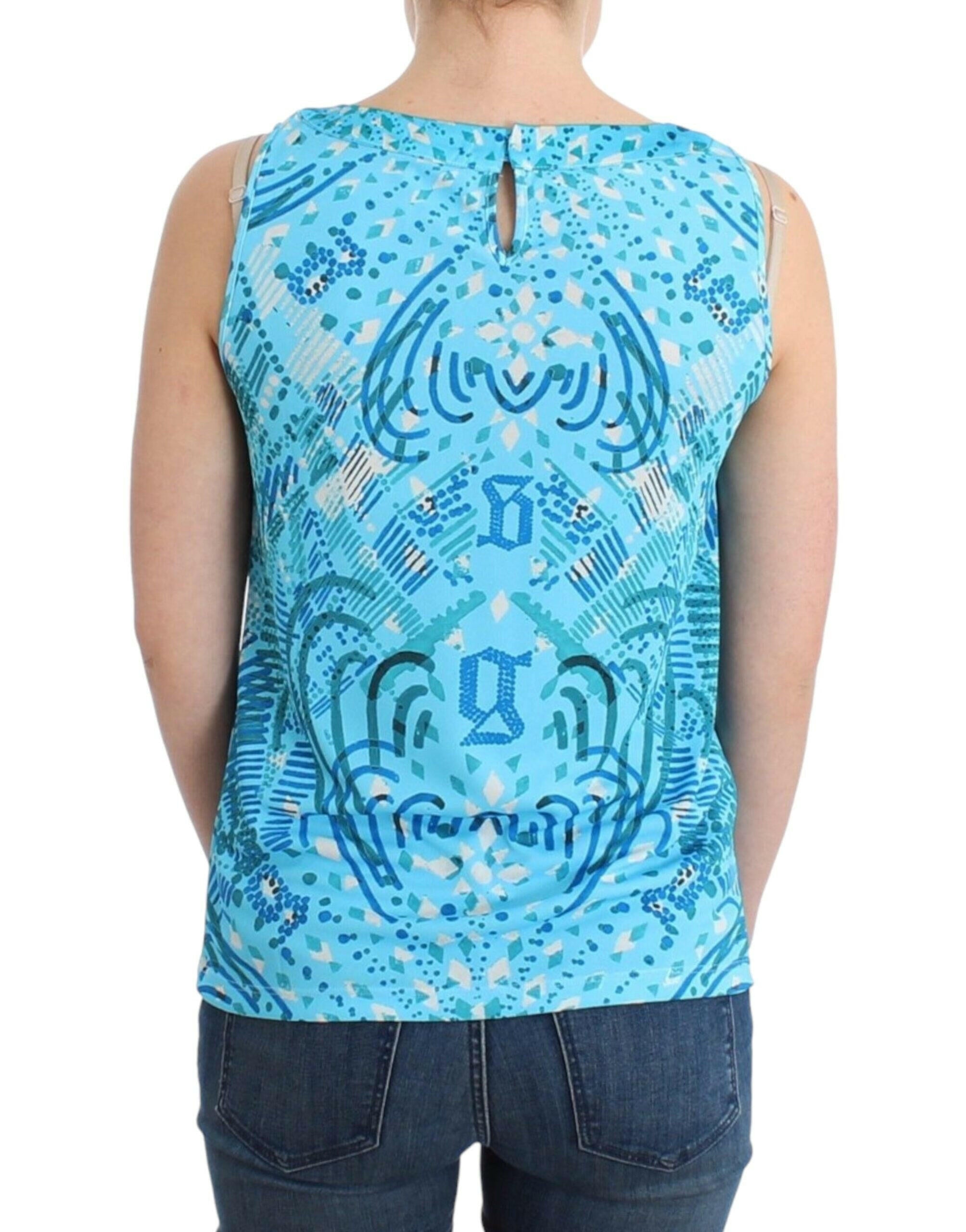 John Galliano Blue printed tank top -   -  John Galliano.