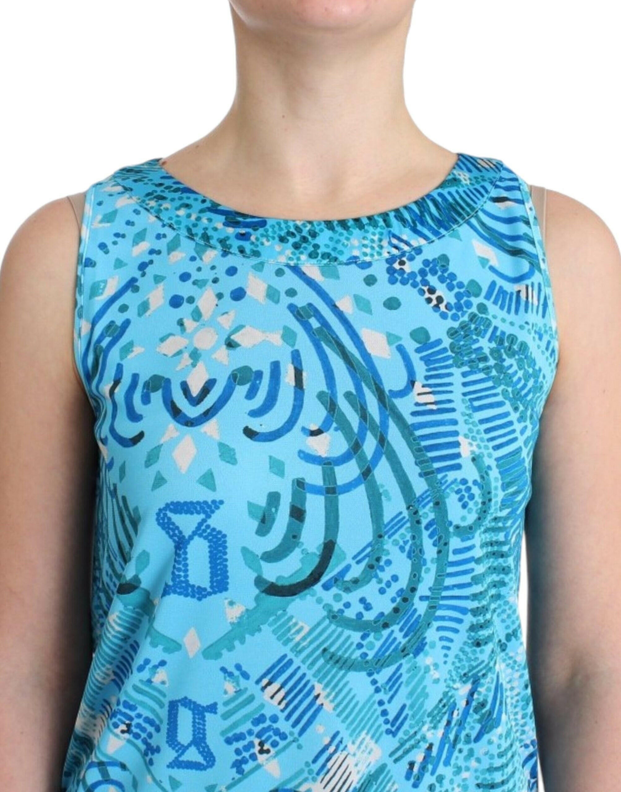 John Galliano Blue printed tank top -   -  John Galliano.