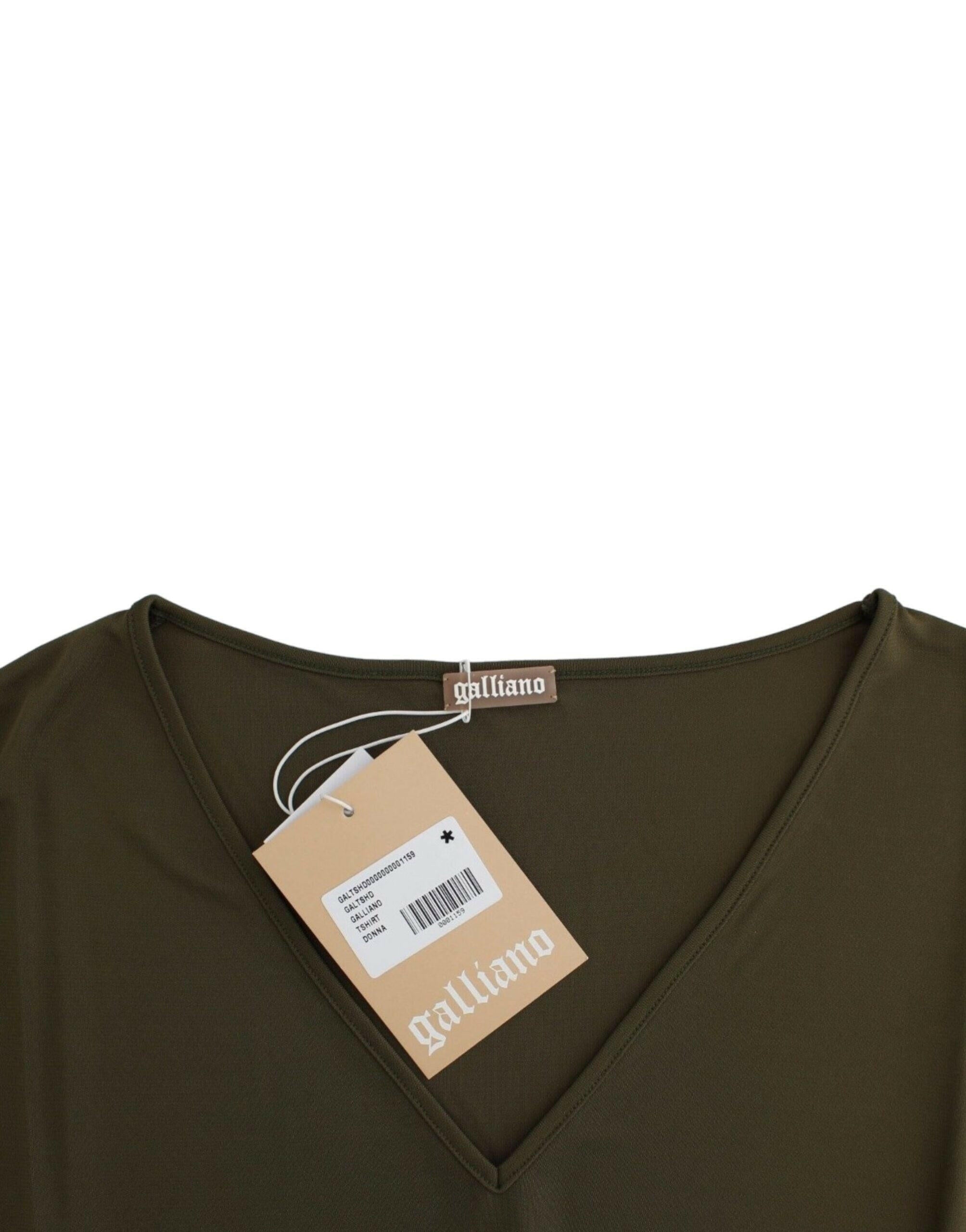 John Galliano Green shortsleeved blouse top -   -  John Galliano.