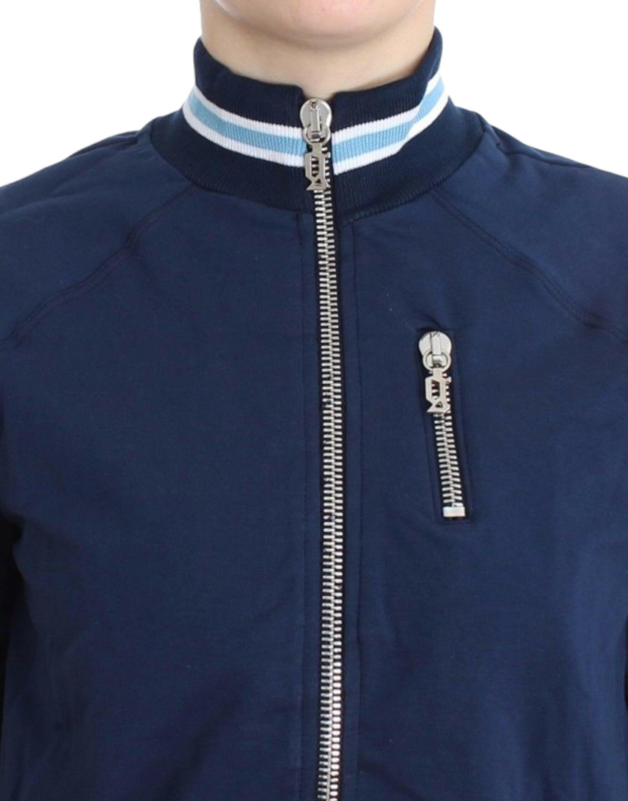 John Galliano Blue zip cotton cardigan -   -  John Galliano.