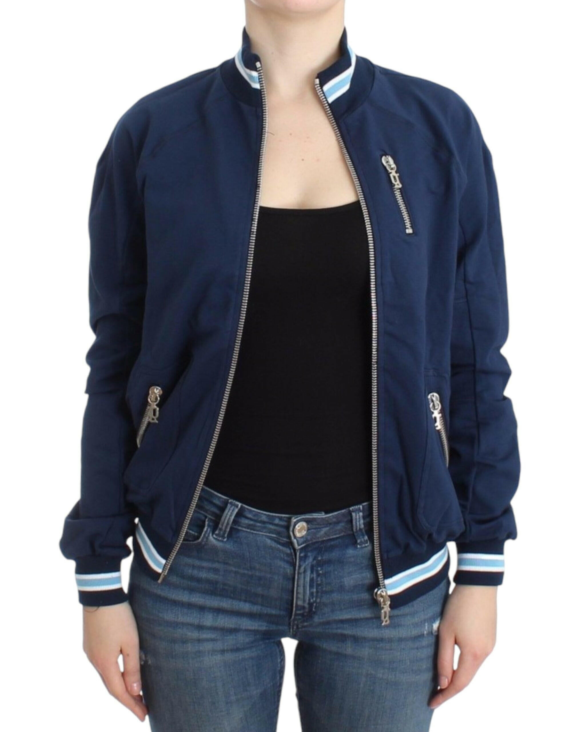 John Galliano Blue zip cotton cardigan -   -  John Galliano.