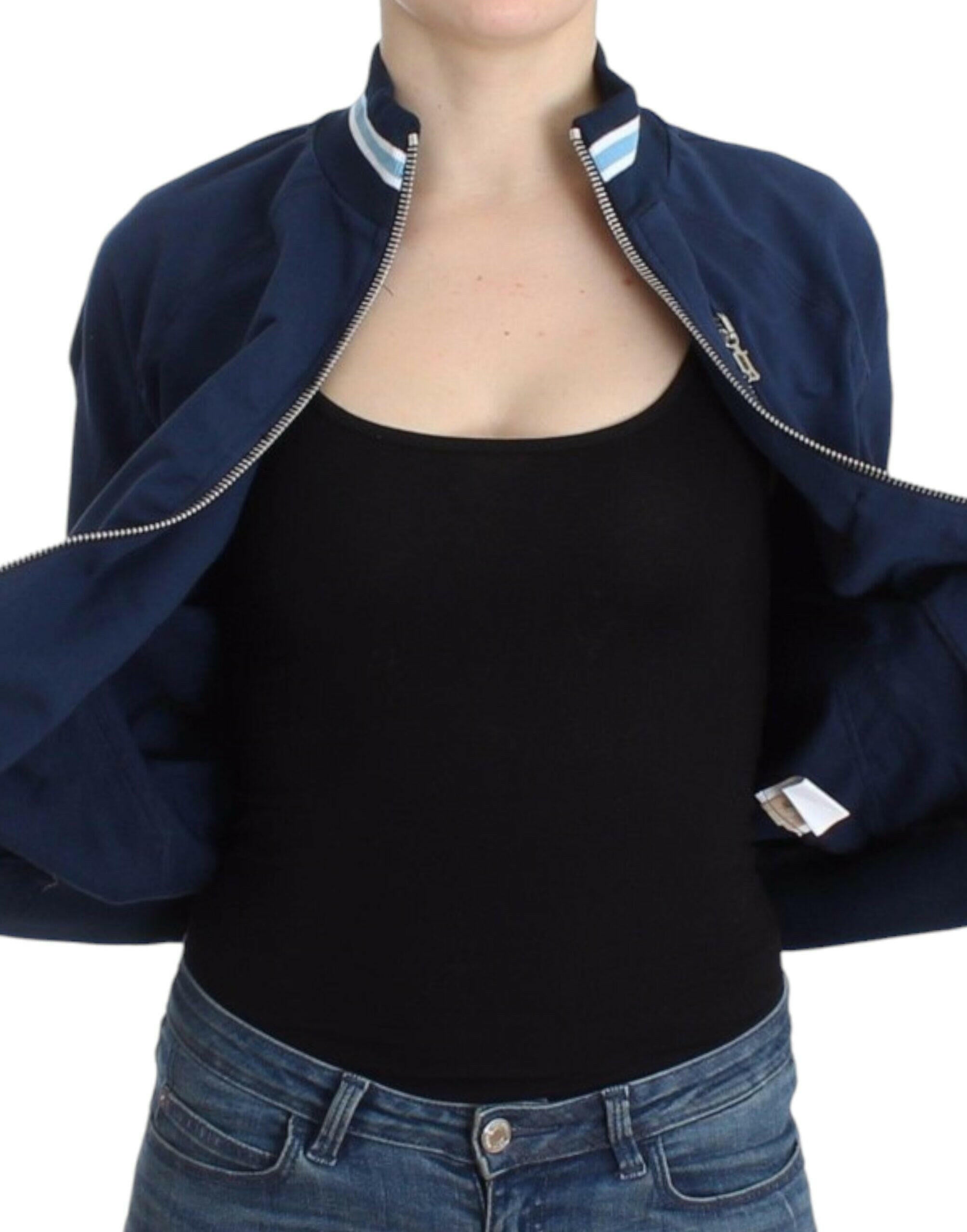 John Galliano Blue zip cotton cardigan -   -  John Galliano.