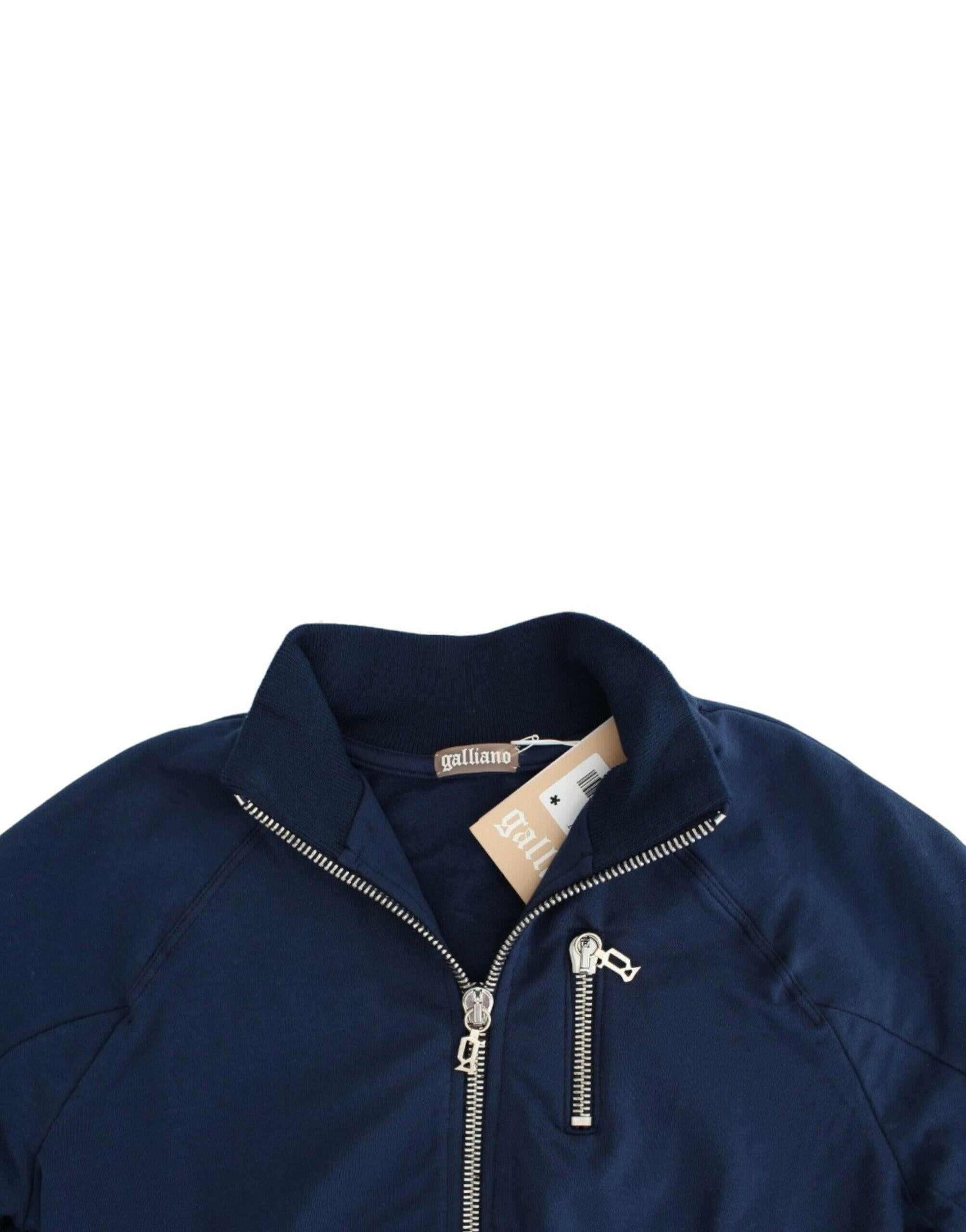 John Galliano Blue zip cotton cardigan -   -  John Galliano.