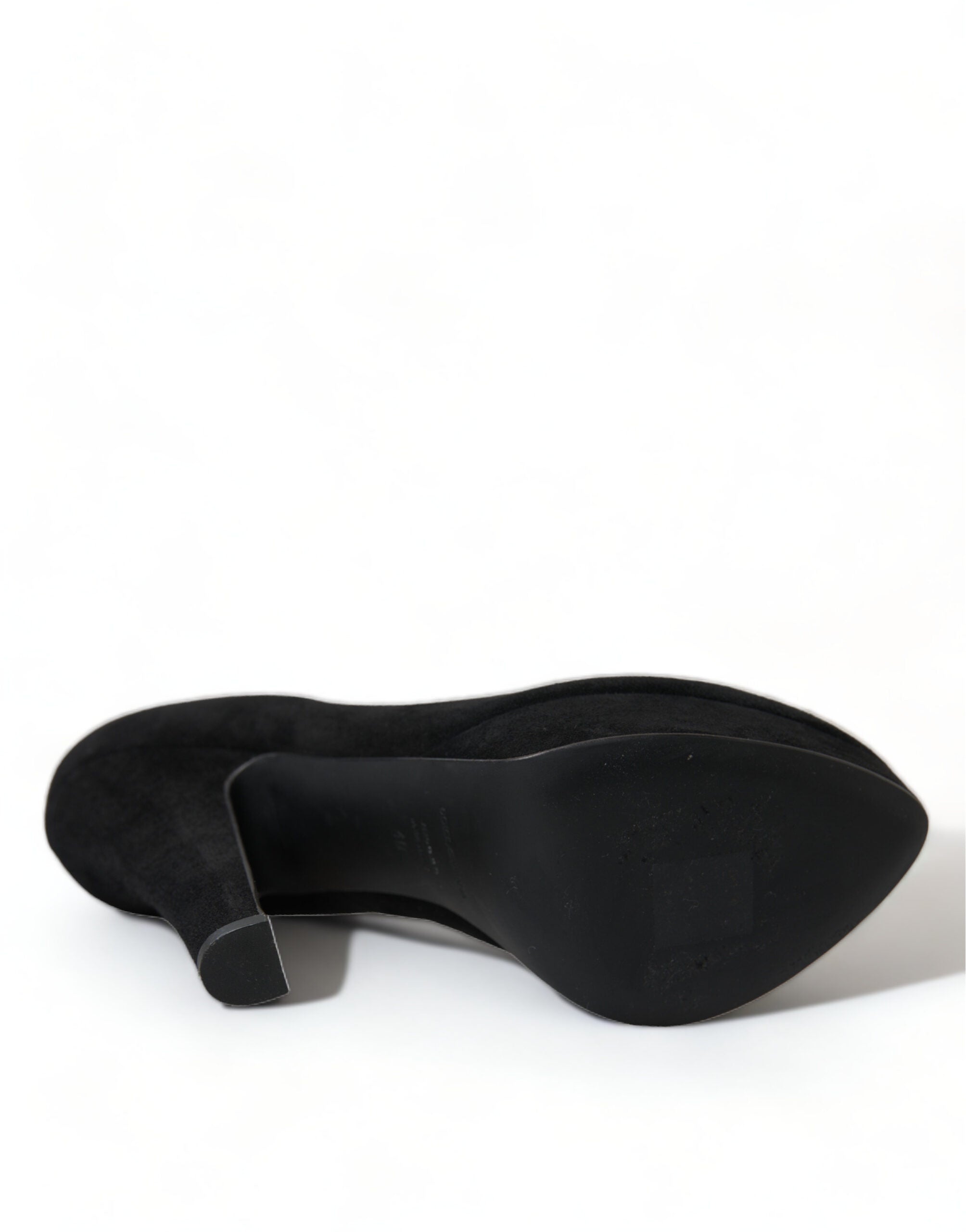 Dolce & Gabbana Black Suede Leather Platform Heel Pumps Shoes -   -  Dolce & Gabbana.