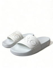 Dolce & Gabbana White Rubber Sandals Slides Beachwear Shoes -   -  Dolce & Gabbana.