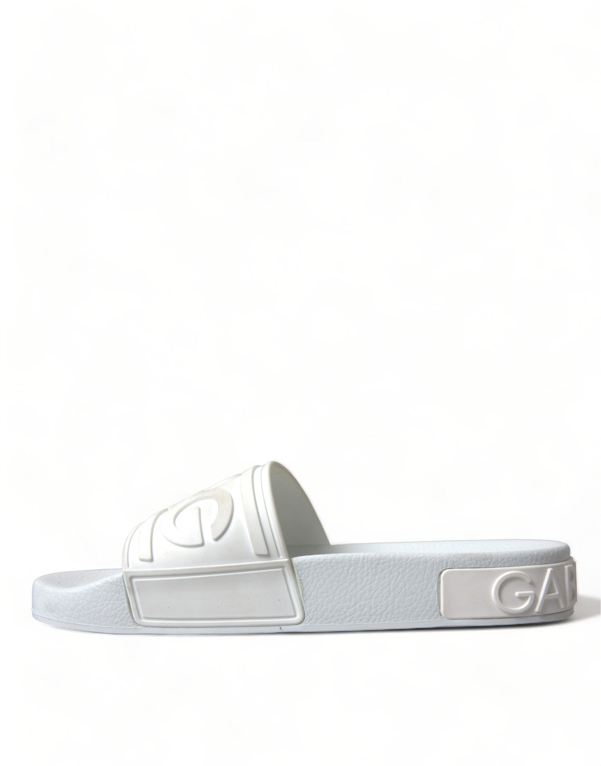 Dolce & Gabbana White Rubber Sandals Slides Beachwear Shoes -   -  Dolce & Gabbana.