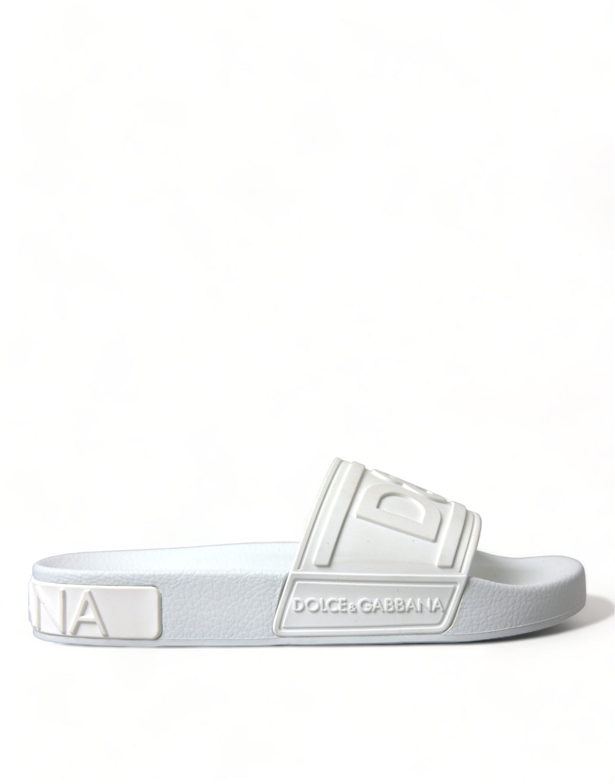 Dolce & Gabbana White Rubber Sandals Slides Beachwear Shoes -   -  Dolce & Gabbana.