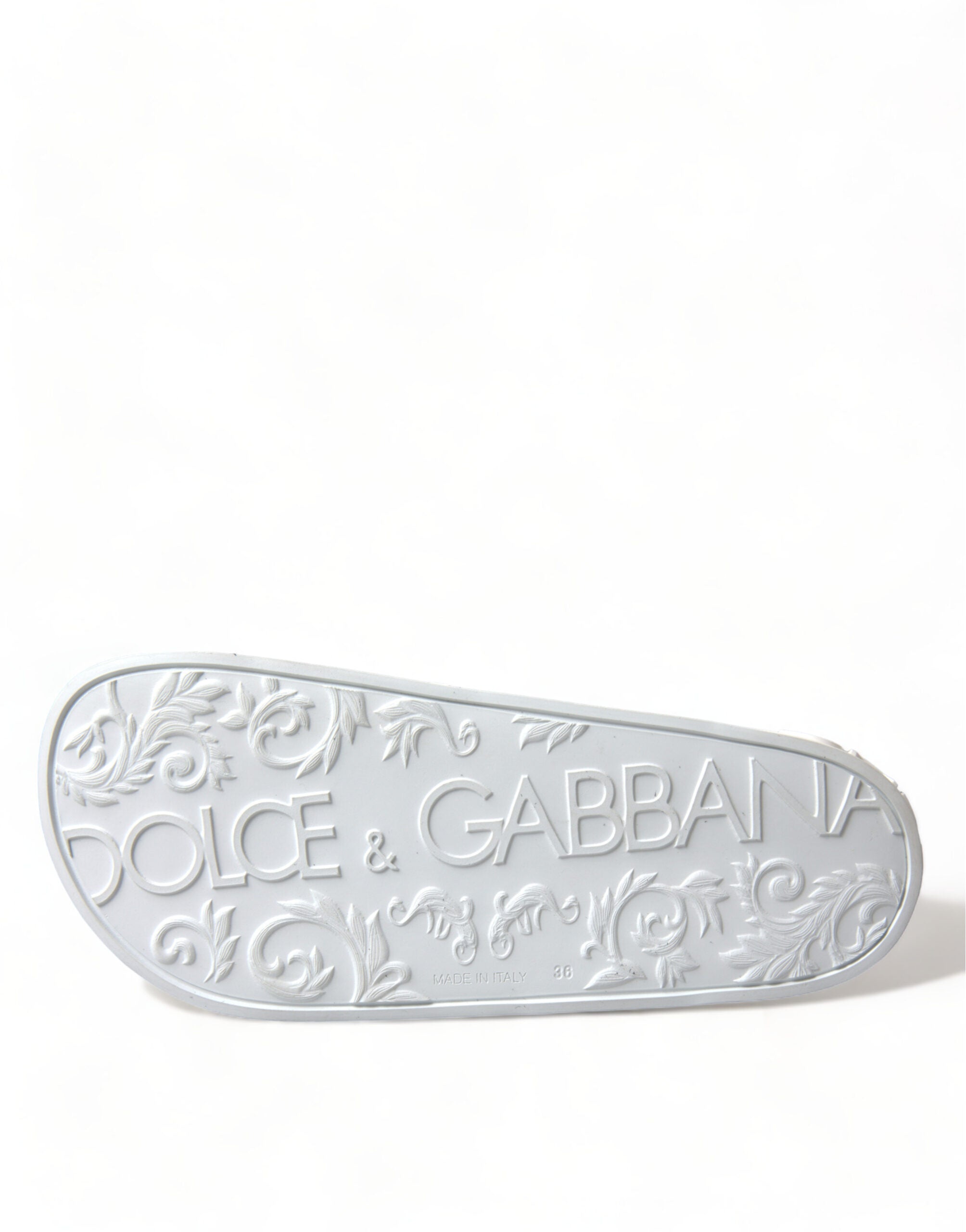 Dolce & Gabbana White Rubber Sandals Slides Beachwear Shoes -   -  Dolce & Gabbana.
