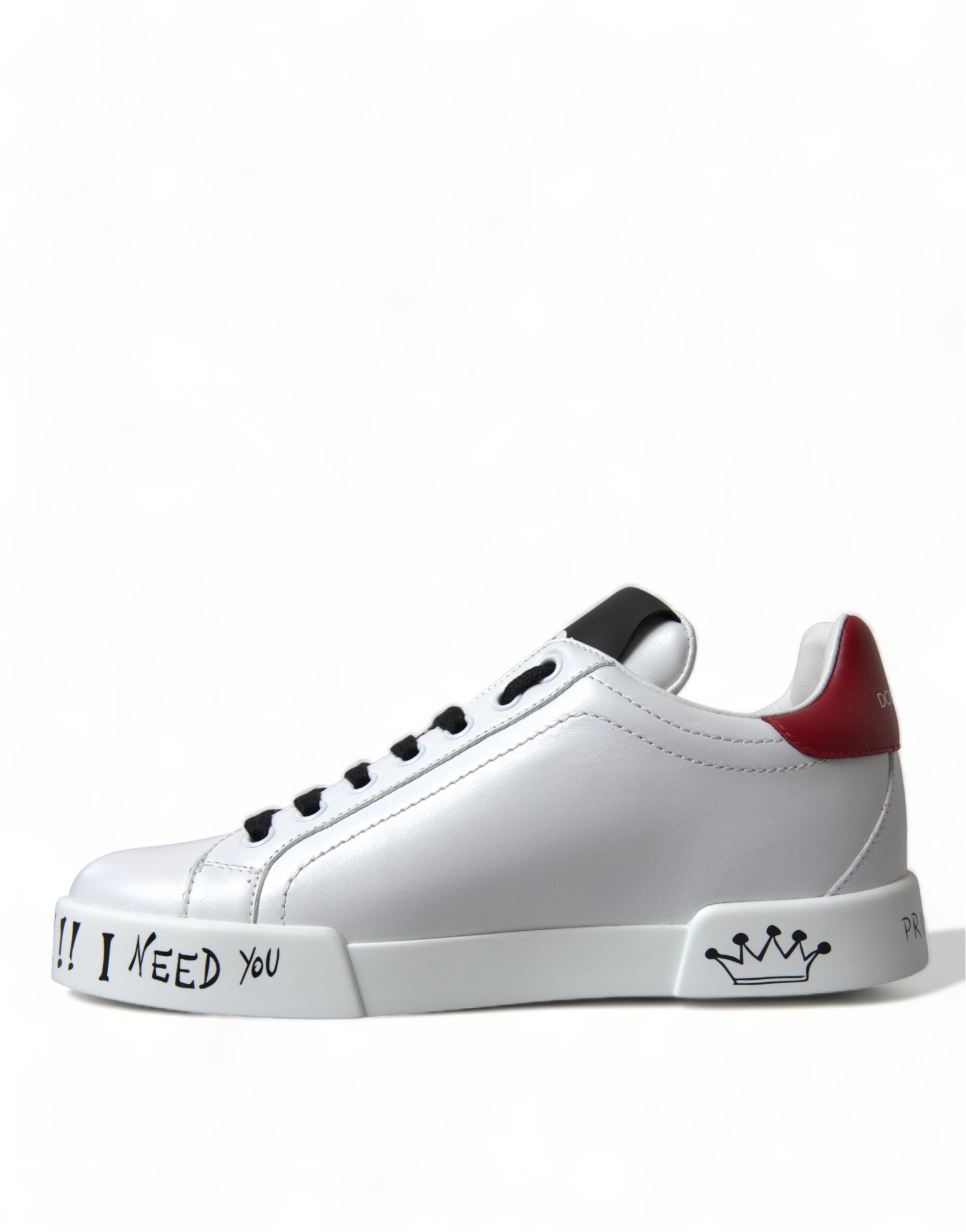 Dolce & Gabbana White Love Patch Portofino Classic Sneakers Shoes -   -  Dolce & Gabbana.