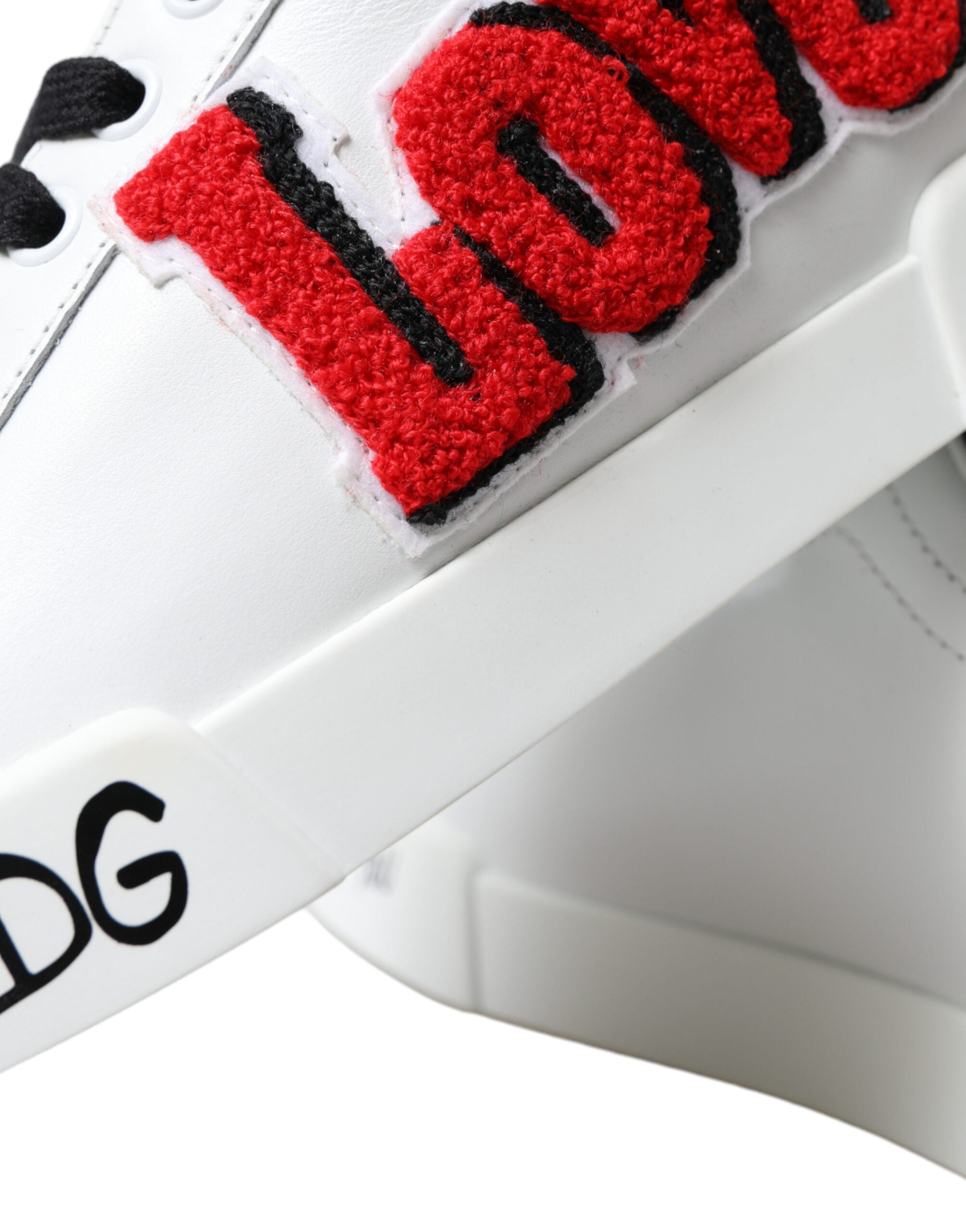 Dolce & Gabbana White Love Patch Portofino Classic Sneakers Shoes -   -  Dolce & Gabbana.