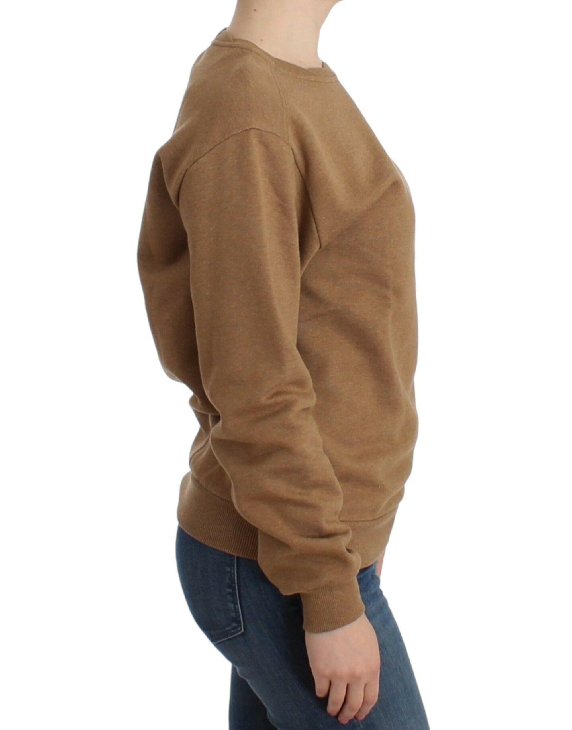 John Galliano Brown Crewneck Cotton Sweater -   -  John Galliano.