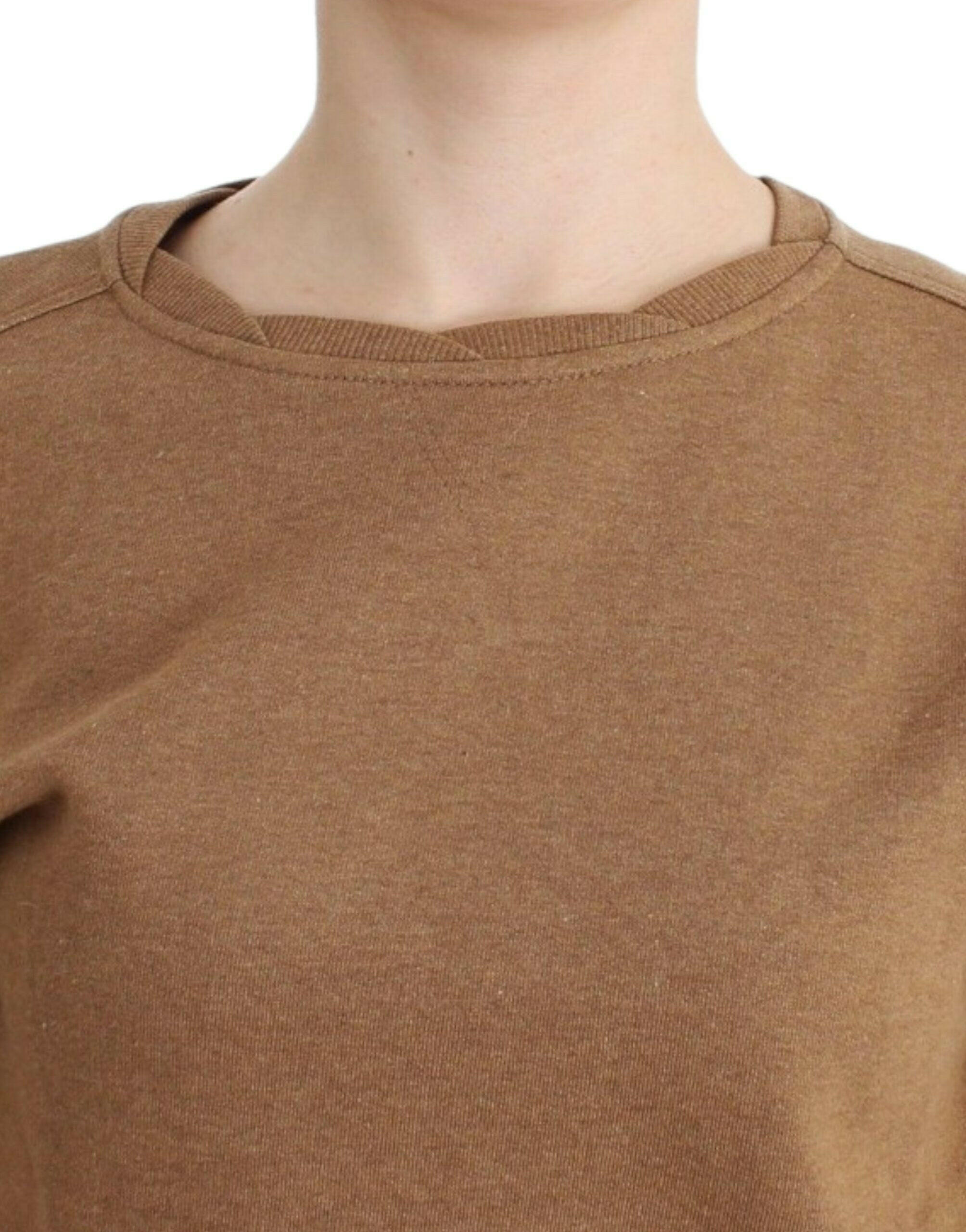 John Galliano Brown Crewneck Cotton Sweater -   -  John Galliano.