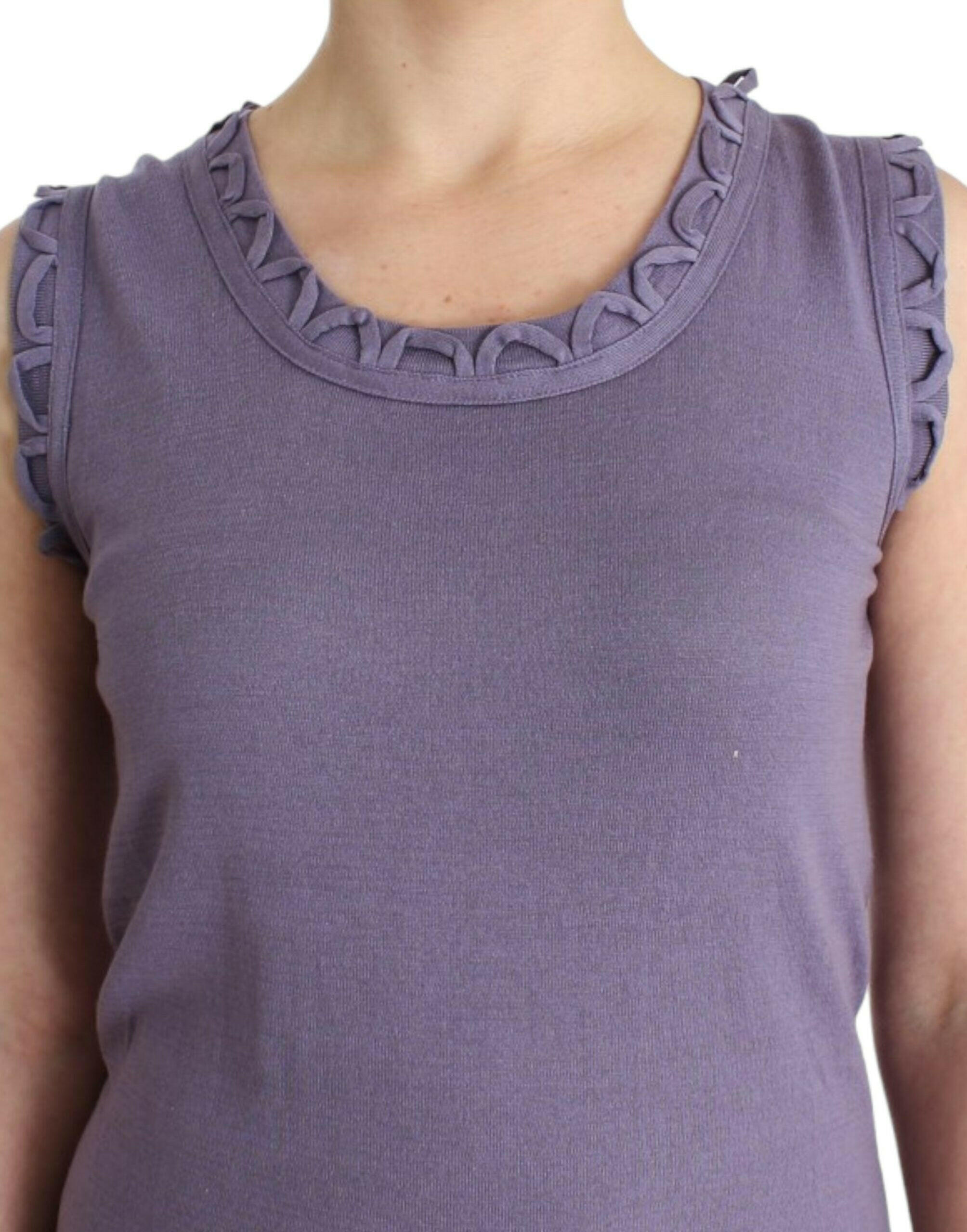 John Galliano Purple cotton jersey dress -   -  John Galliano.