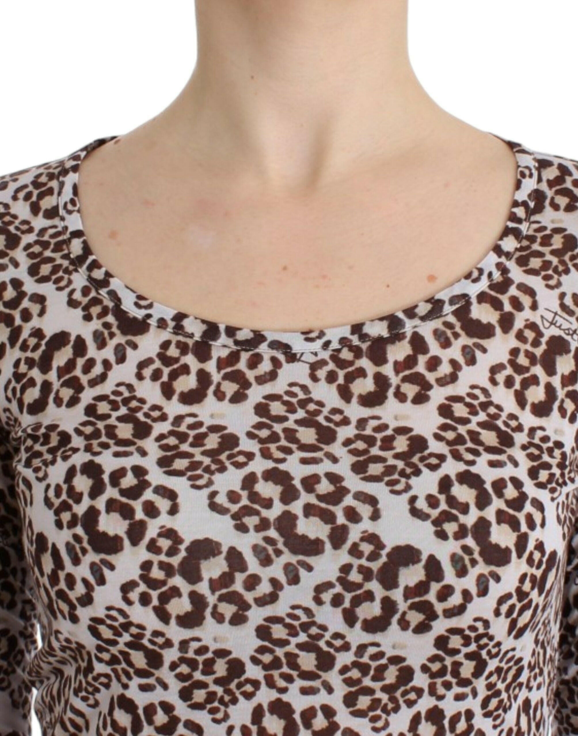 Cavalli Brown longsleeved lace top -   -  Cavalli.