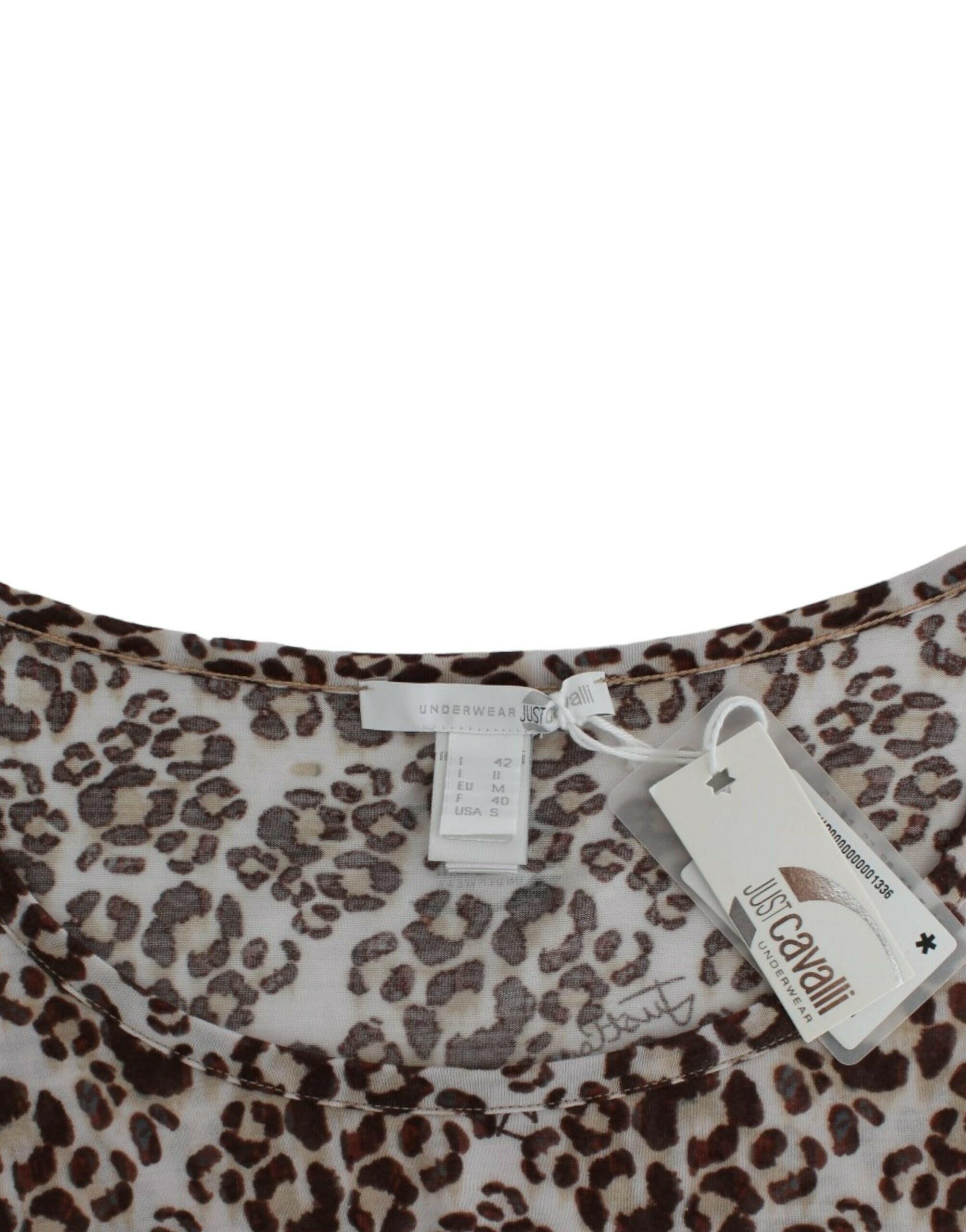 Cavalli Brown longsleeved lace top -   -  Cavalli.