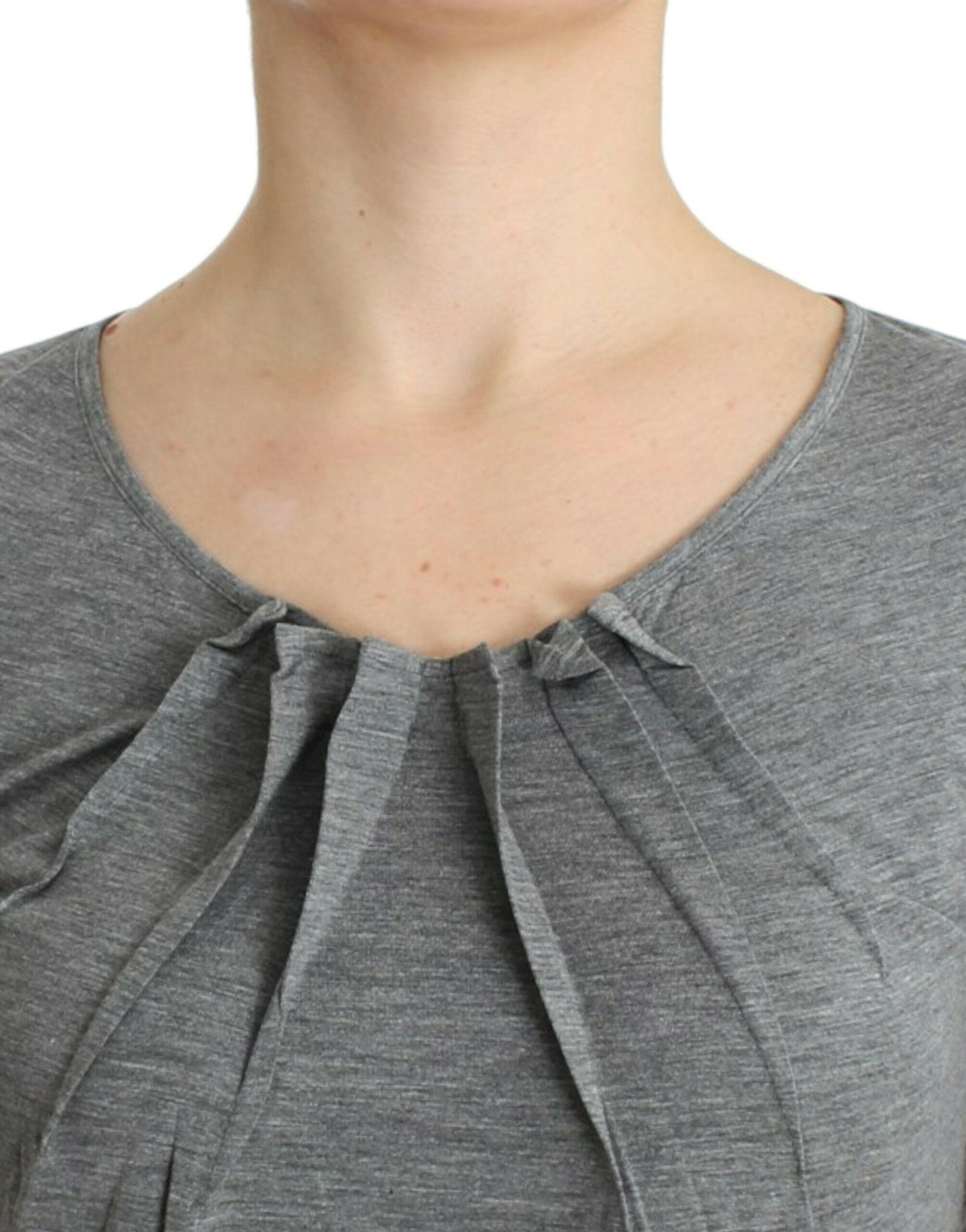 Cavalli Gray 3/4 sleeves jumper top -   -  Cavalli.