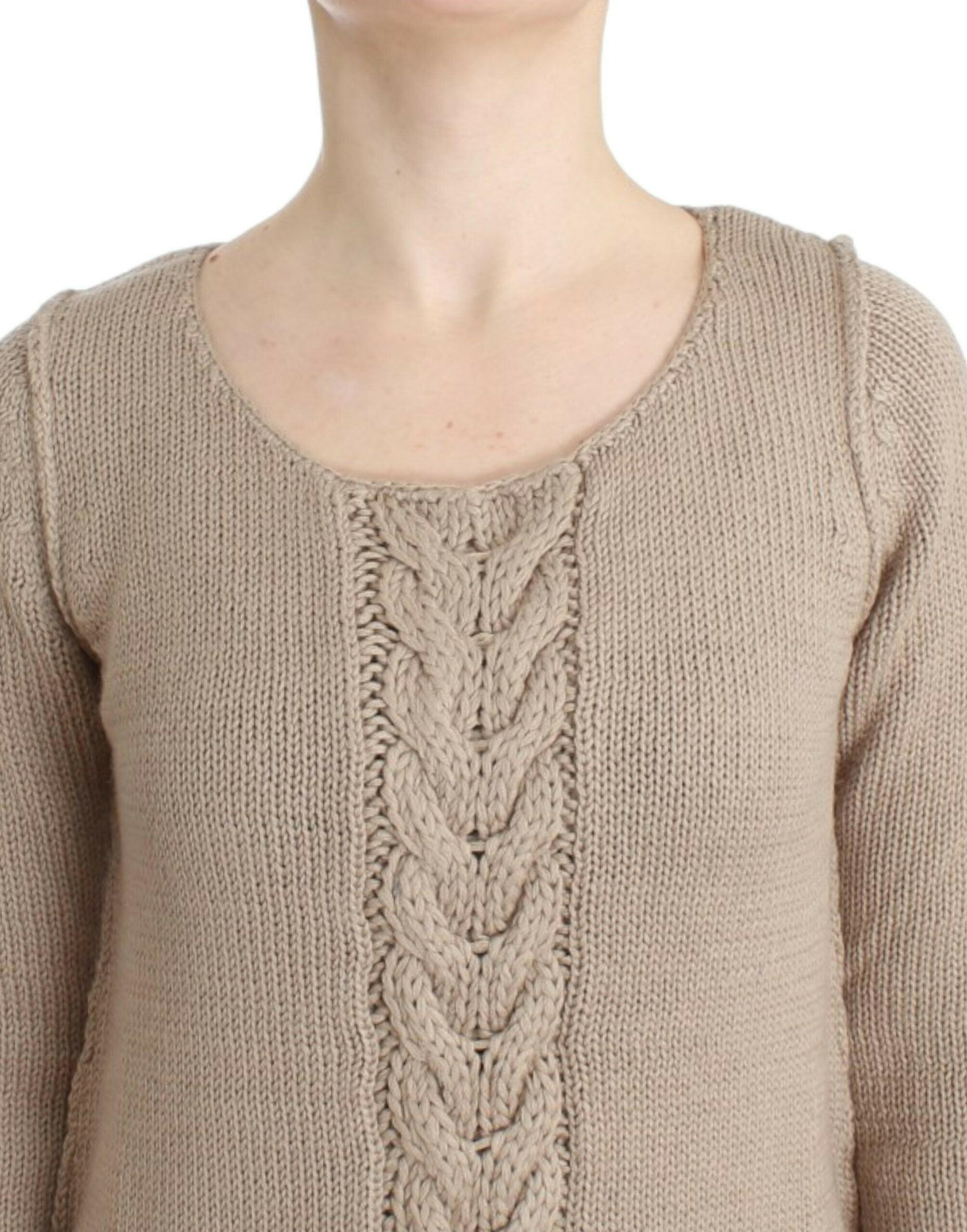 Cavalli Beige knitted wool sweater -   -  Cavalli.