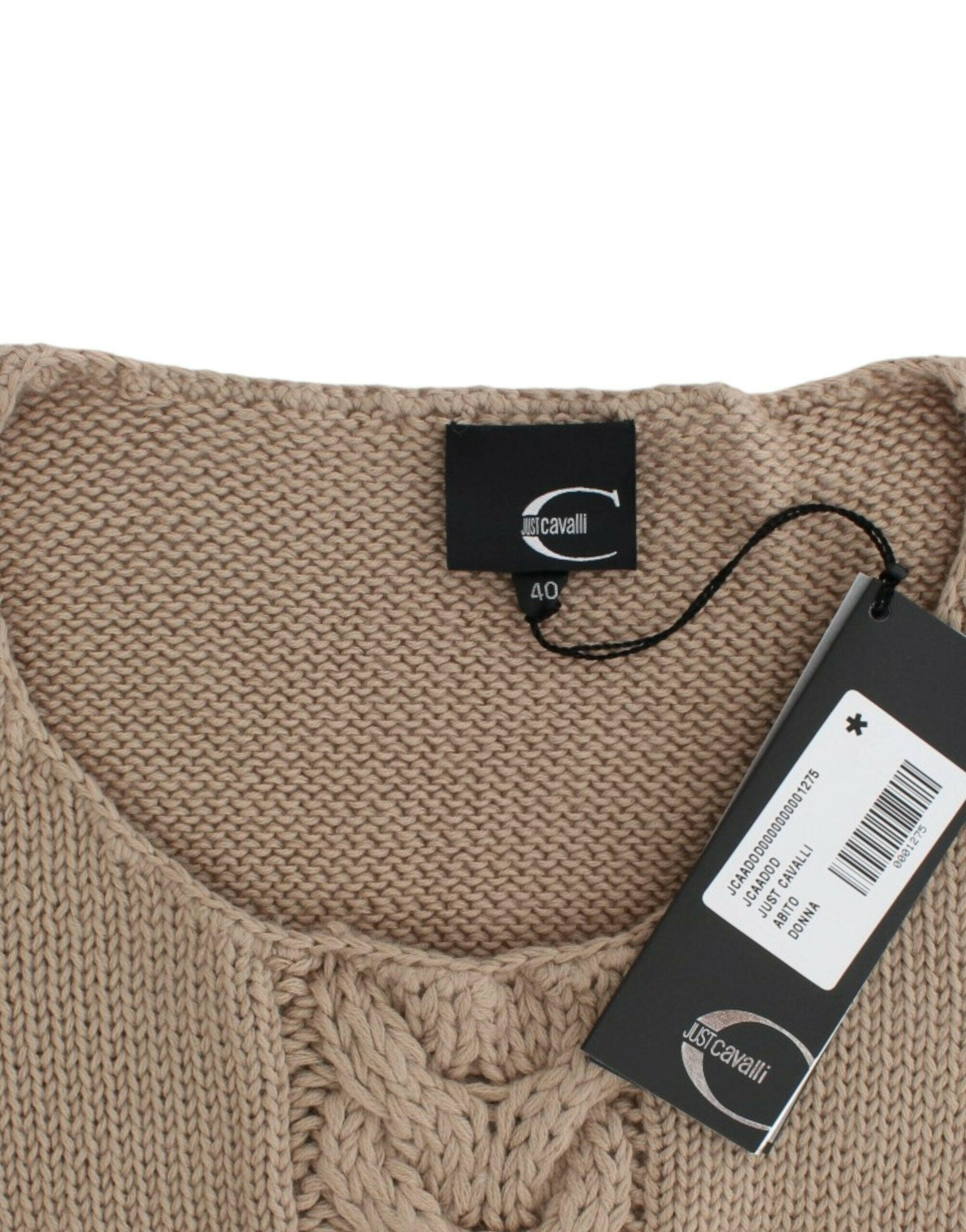 Cavalli Beige knitted wool sweater -   -  Cavalli.
