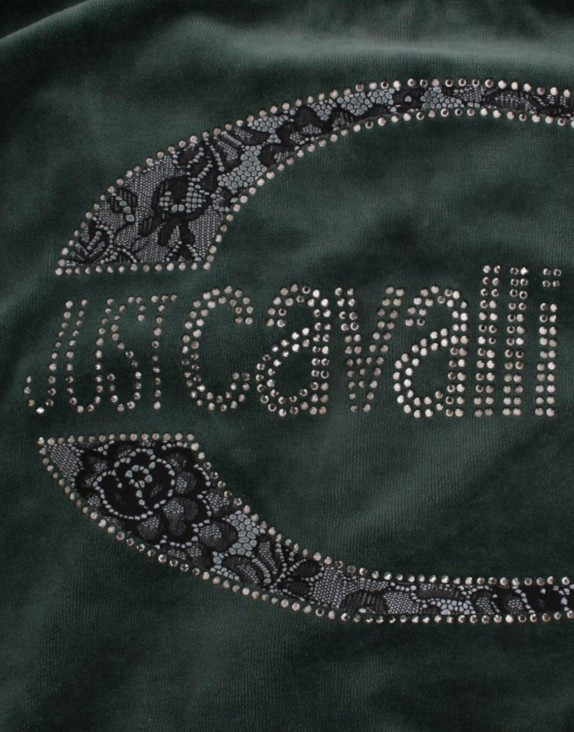 Cavalli Green velvet cotton sweater -   -  Cavalli.