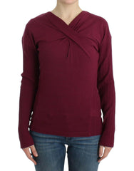 Cavalli Purple knitted wool sweater -   -  Cavalli.