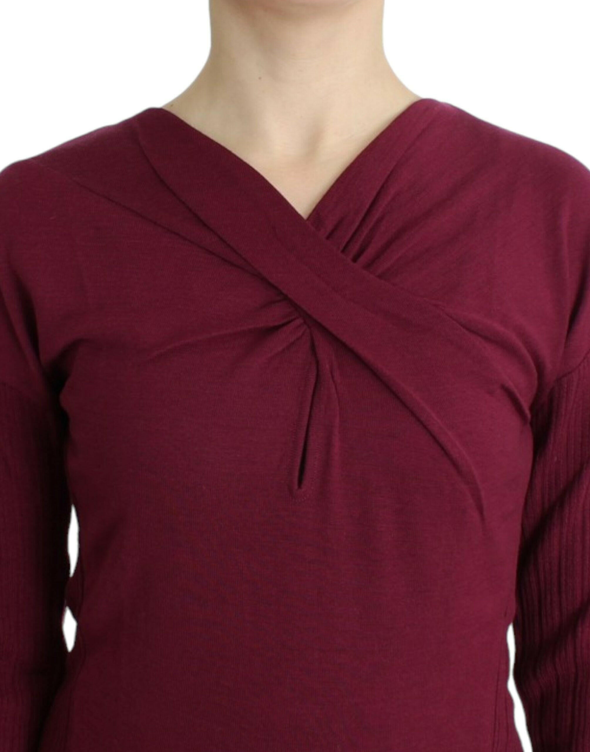 Cavalli Purple knitted wool sweater -   -  Cavalli.