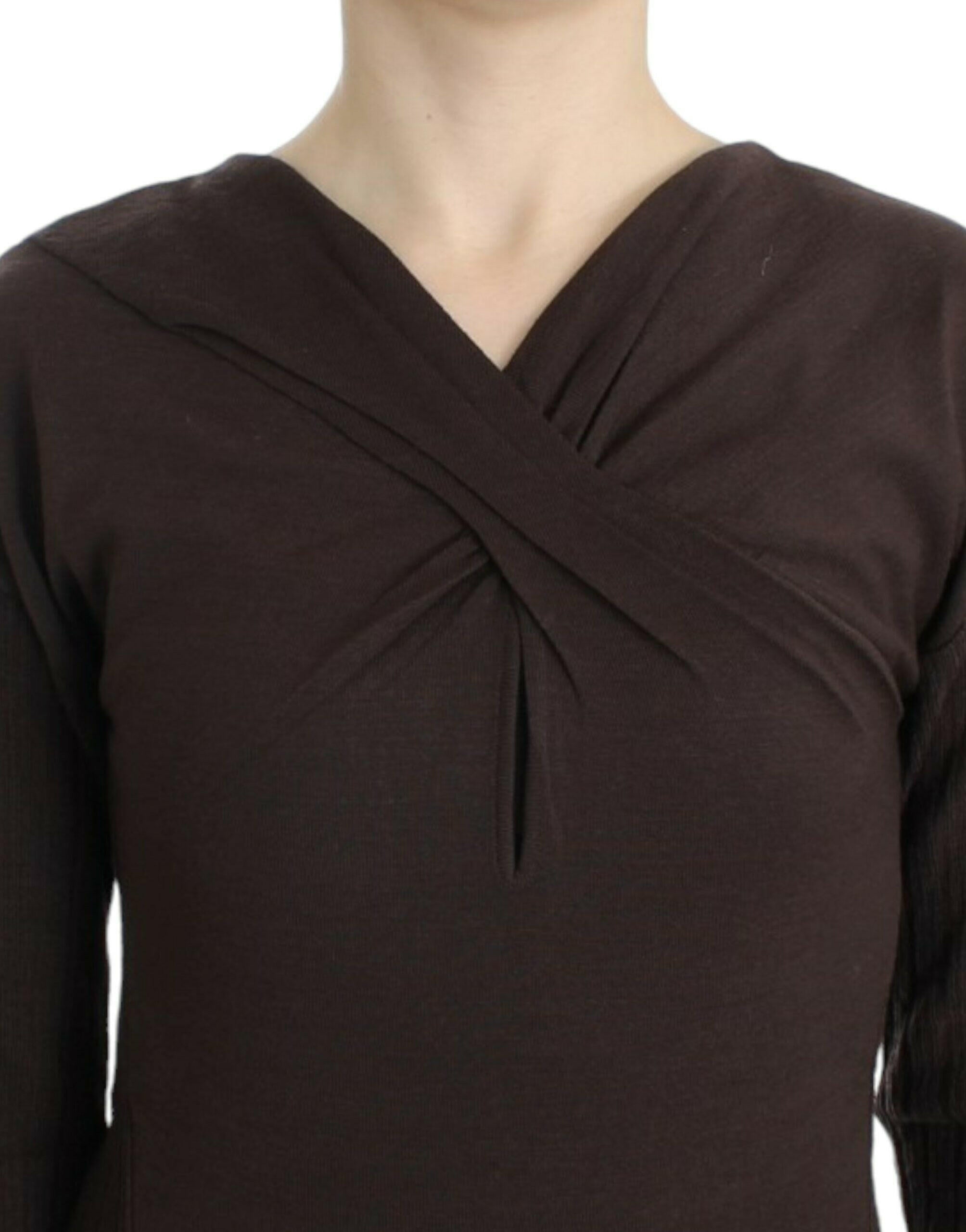 Cavalli Brown knitted wool sweater -   -  Cavalli.