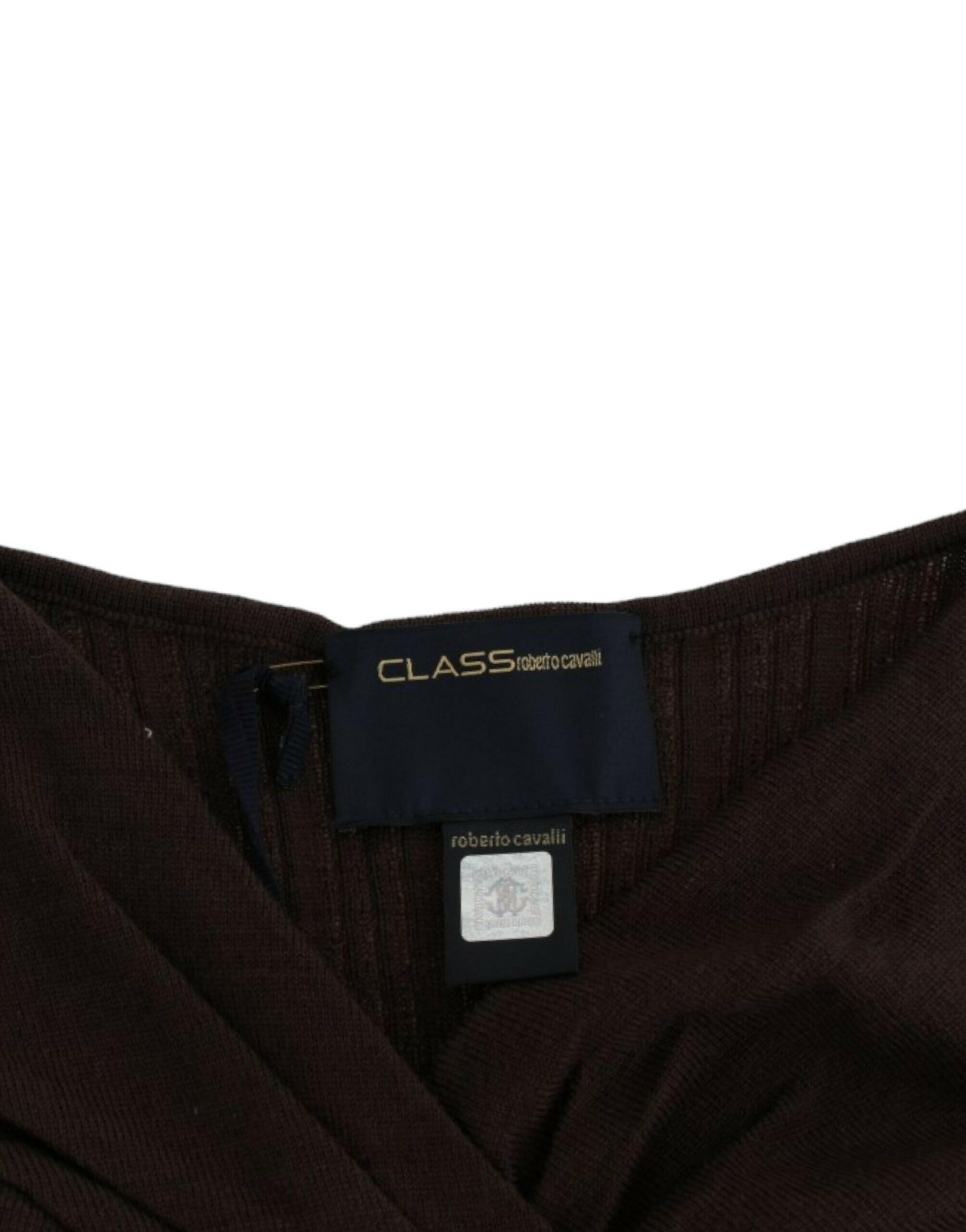 Cavalli Brown knitted wool sweater -   -  Cavalli.