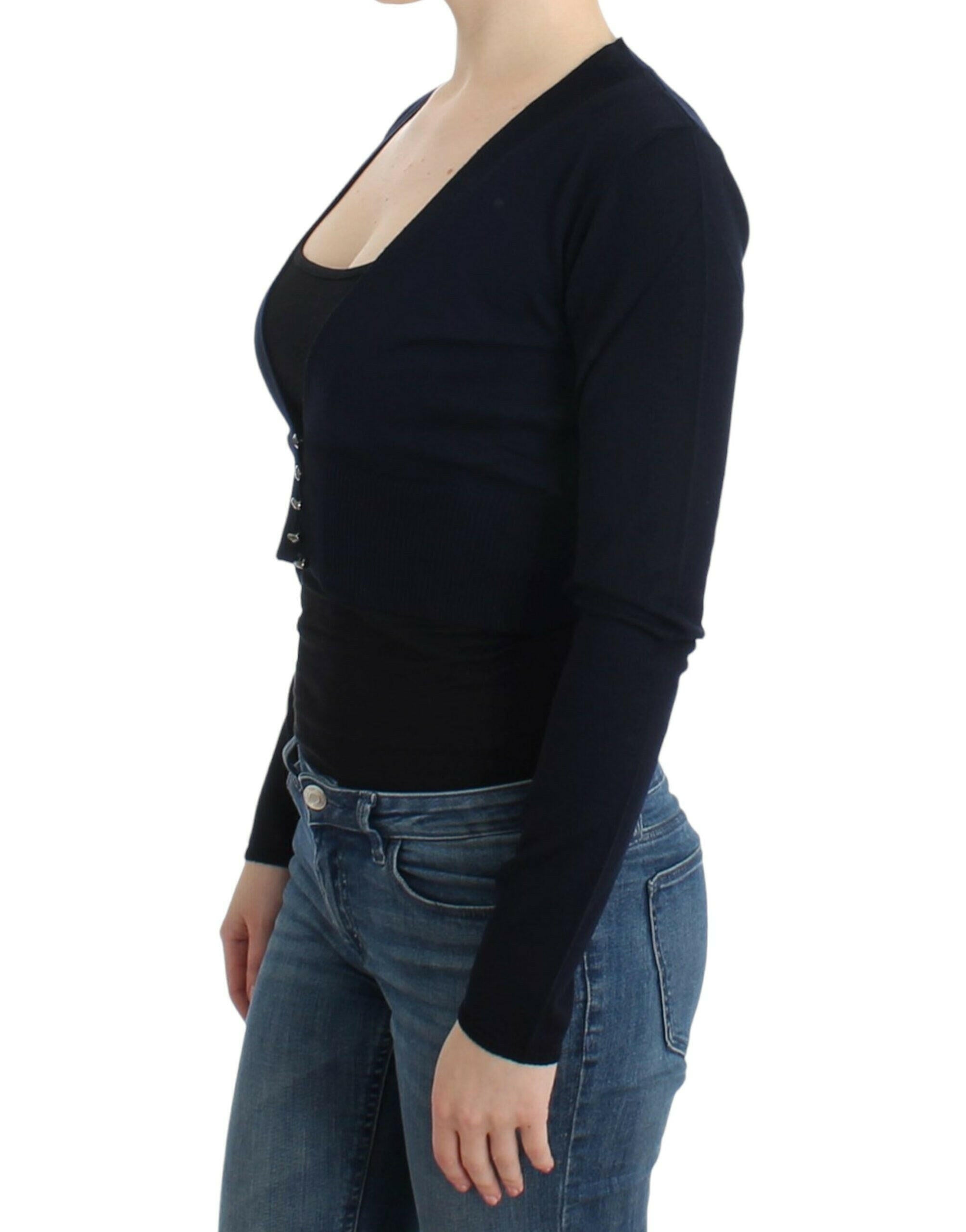 Cavalli Black cropped wool cardigan -   -  Cavalli.