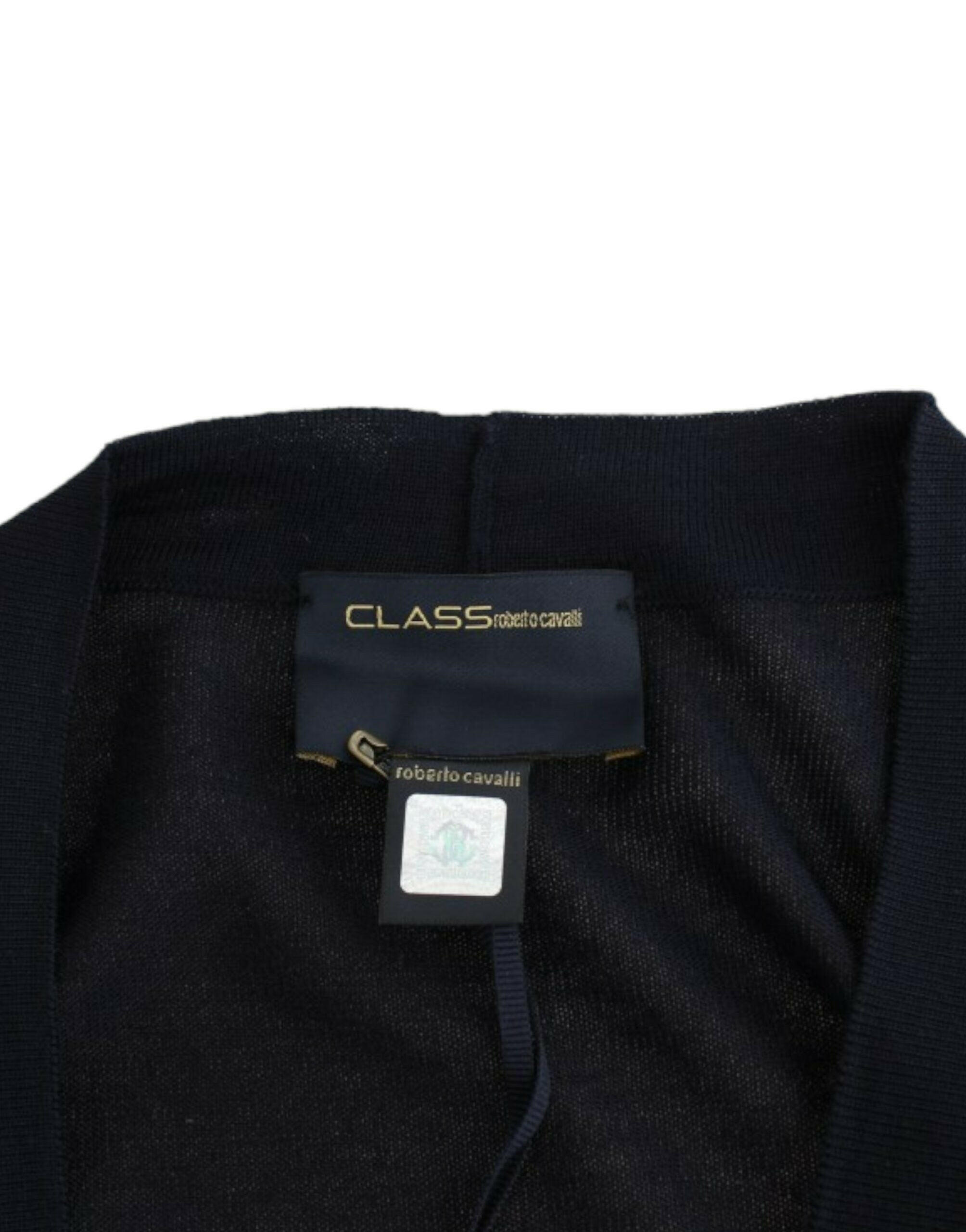 Cavalli Black cropped wool cardigan -   -  Cavalli.