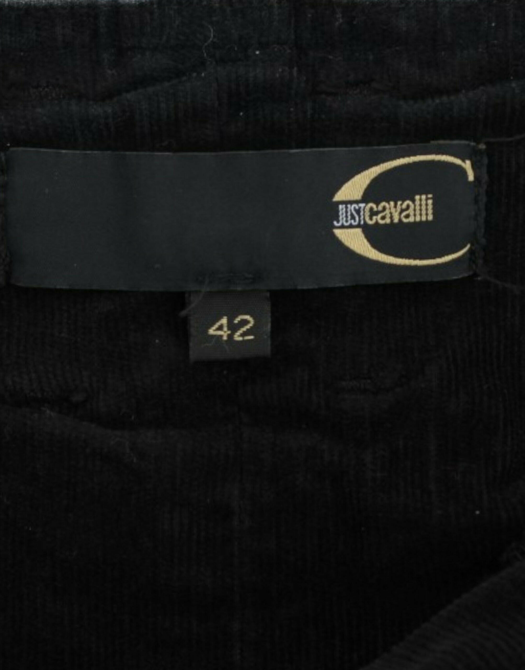 Cavalli Black Corduroy Pencil Skirt -   -  Cavalli.