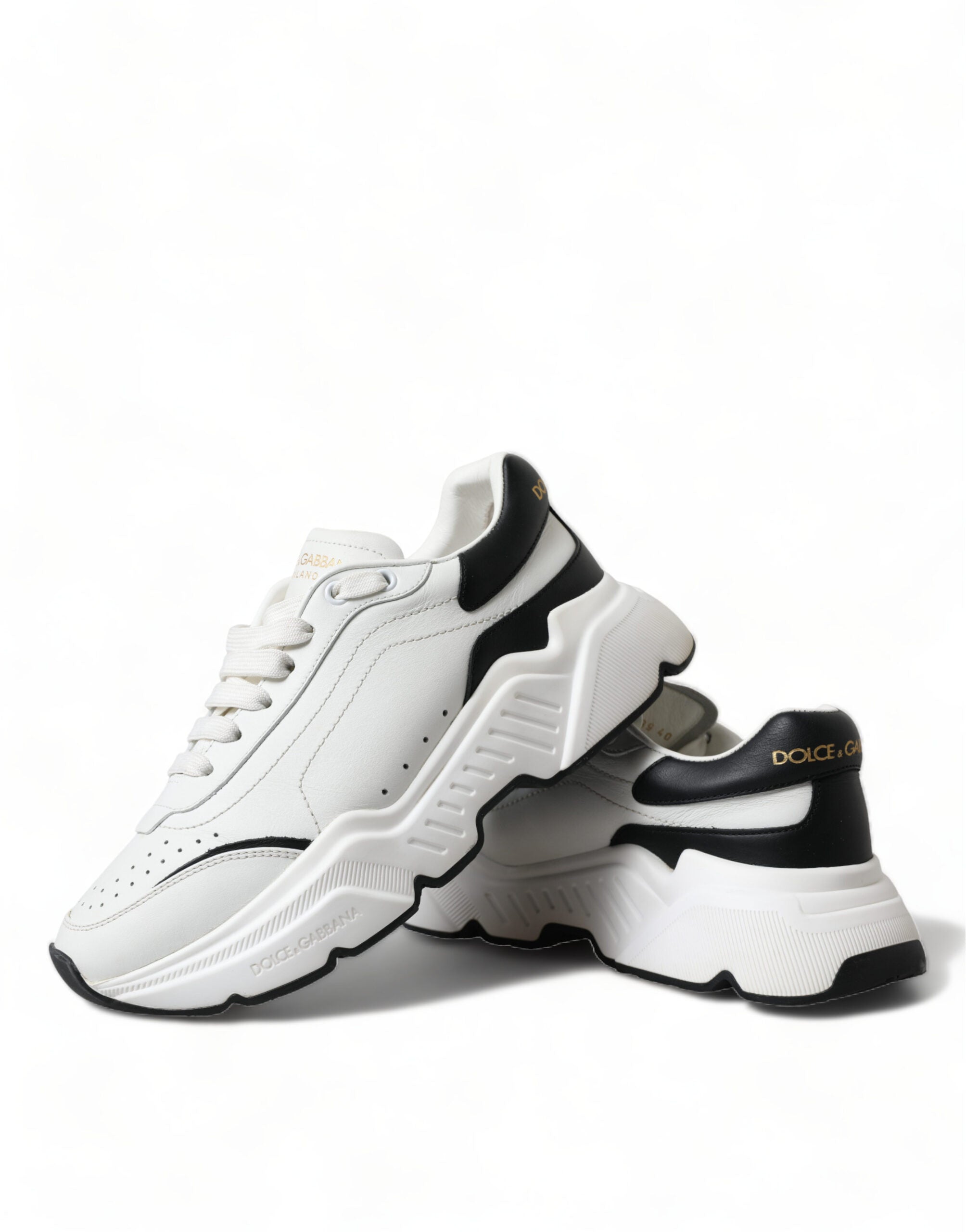 Dolce & Gabbana White Black Low Top Daymaster Sneakers Shoes -   -  Dolce & Gabbana.