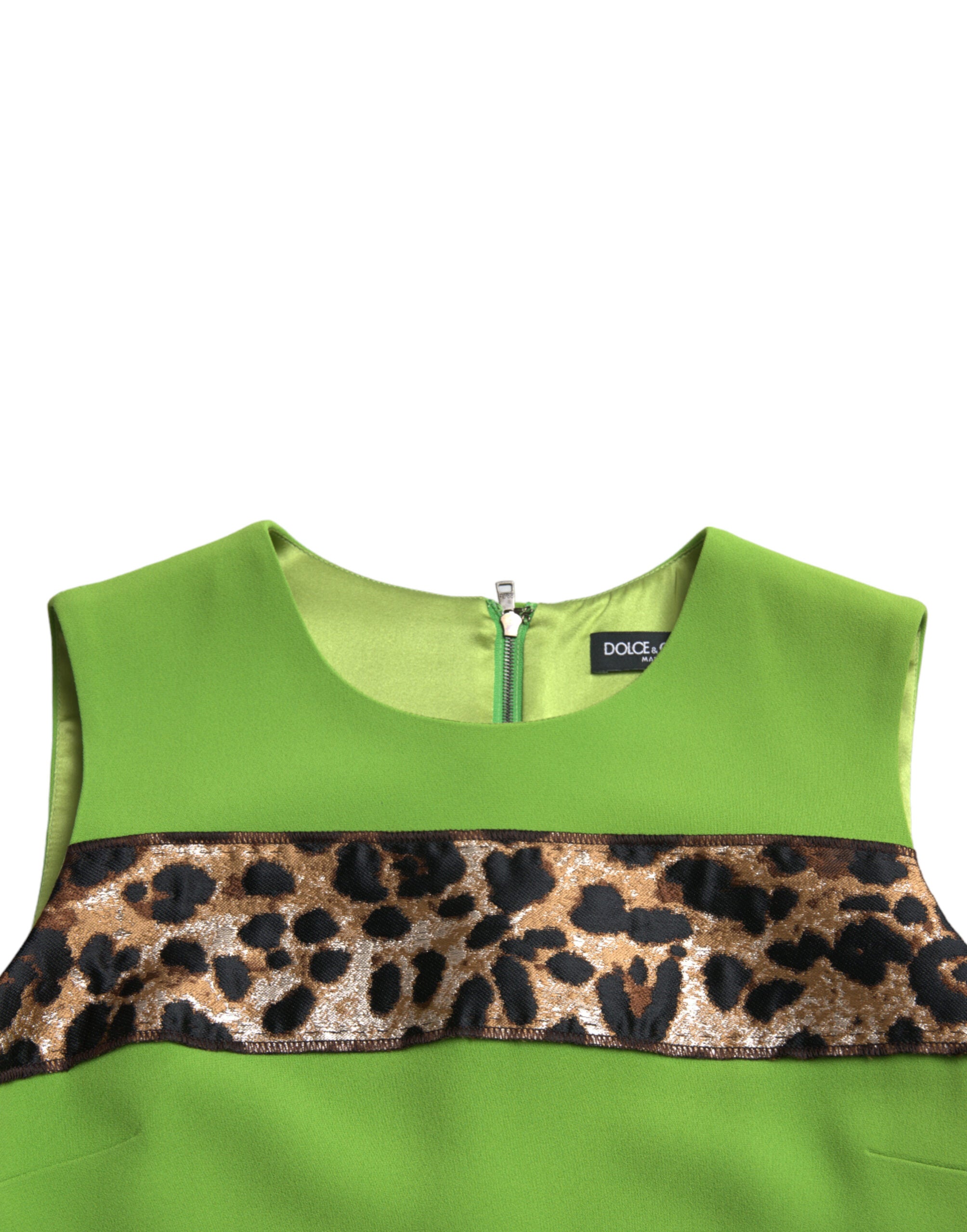 Dolce & Gabbana Apple Green Sleeveless Panelled Shift Dress -   -  Dolce & Gabbana.