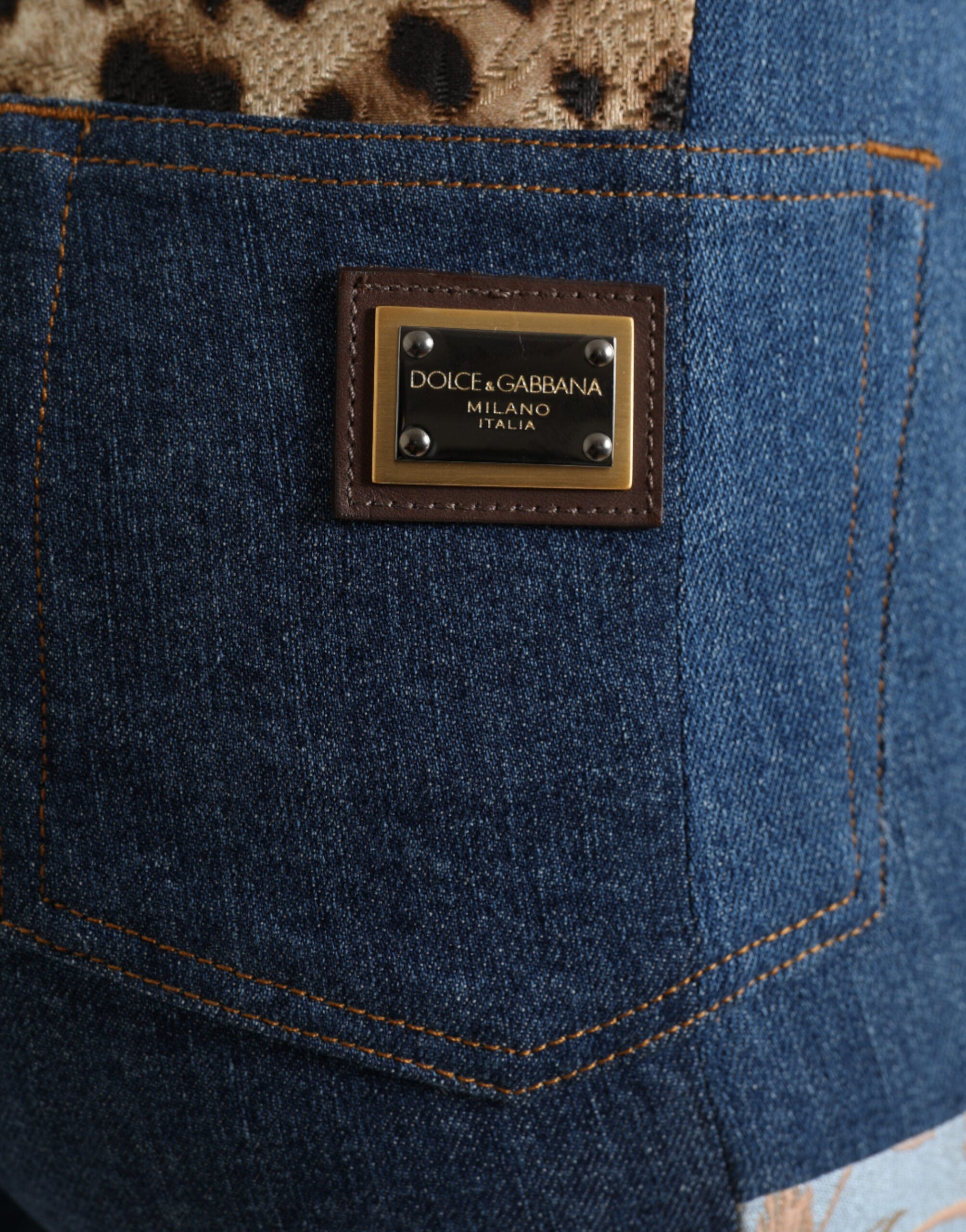 Dolce & Gabbana Multicolor Patchwork GRACE Skinny Denim Jeans -   -  Dolce & Gabbana.