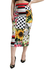 Dolce & Gabbana Multicolor Patchwork High Waist Pencil Cut Skirt -   -  Dolce & Gabbana.