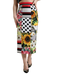 Dolce & Gabbana Multicolor Patchwork High Waist Pencil Cut Skirt -   -  Dolce & Gabbana.