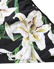 Dolce & Gabbana Black Lily Print Swimwear Bottom Beachwear Bikini -   -  Dolce & Gabbana.