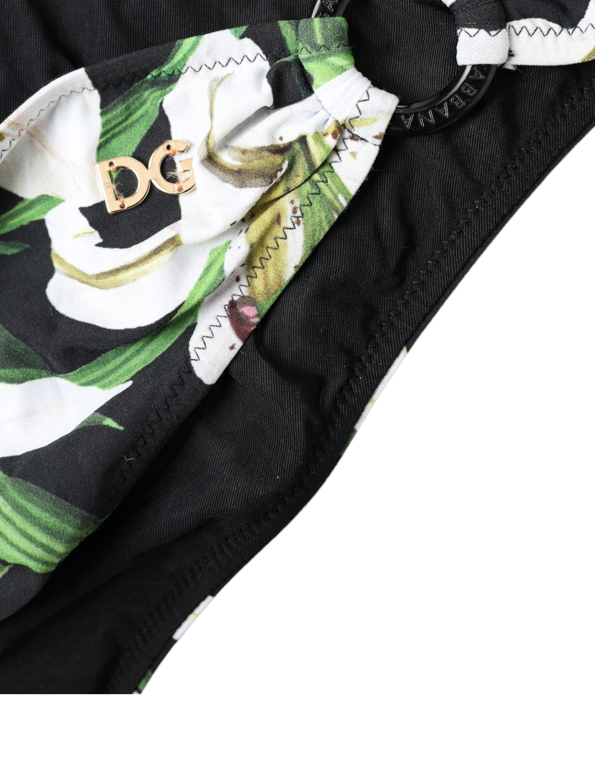 Dolce & Gabbana Black Lily Print Swimwear Bottom Beachwear Bikini -   -  Dolce & Gabbana.