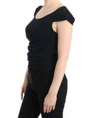 Cavalli Black Cotton Top -   -  Cavalli.