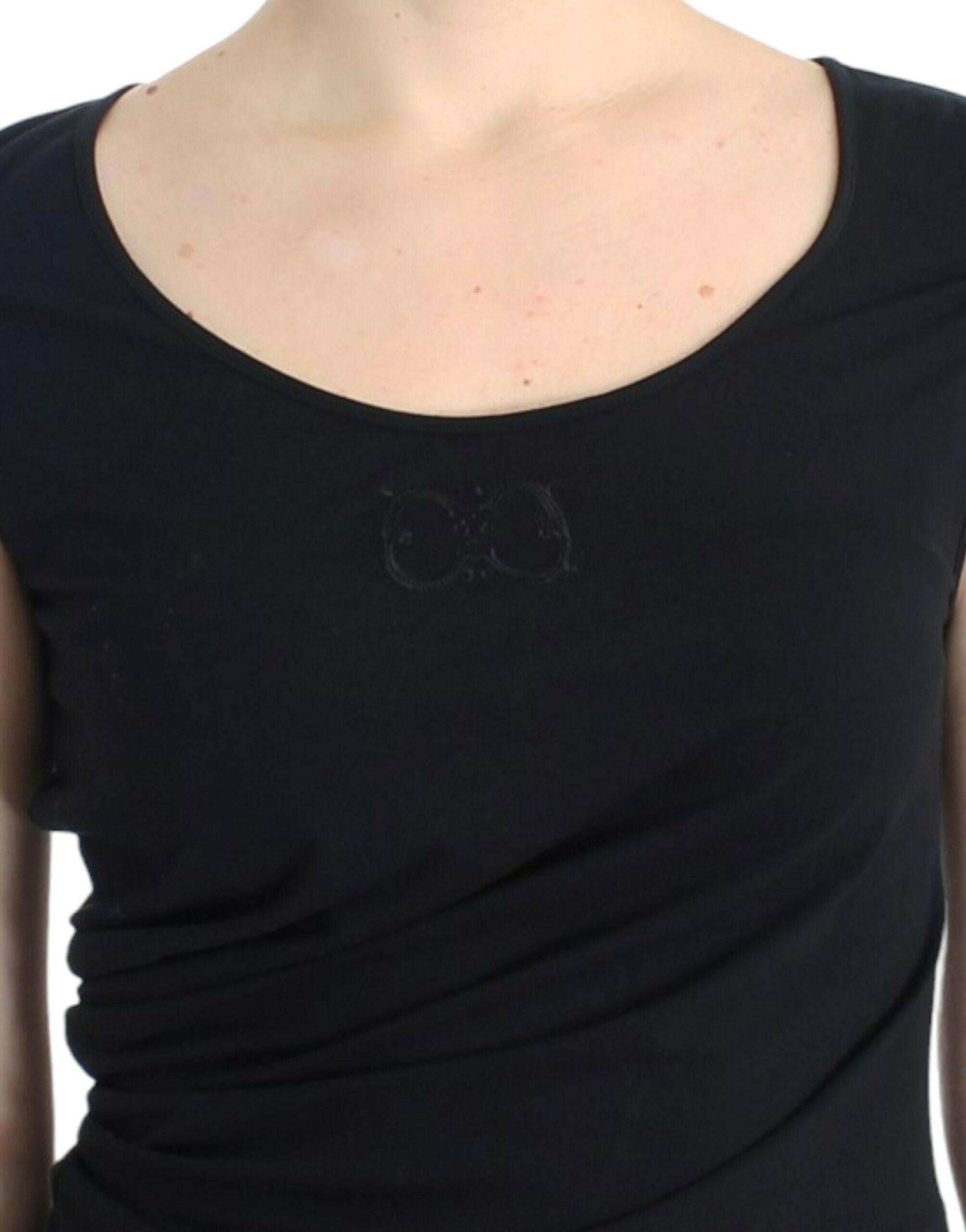 Cavalli Black Cotton Top -   -  Cavalli.