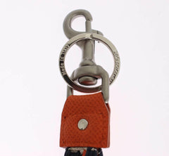 Dolce & Gabbana Red White Raffia Leather Clasp Finder Keyring Keychain -   -  Dolce & Gabbana.