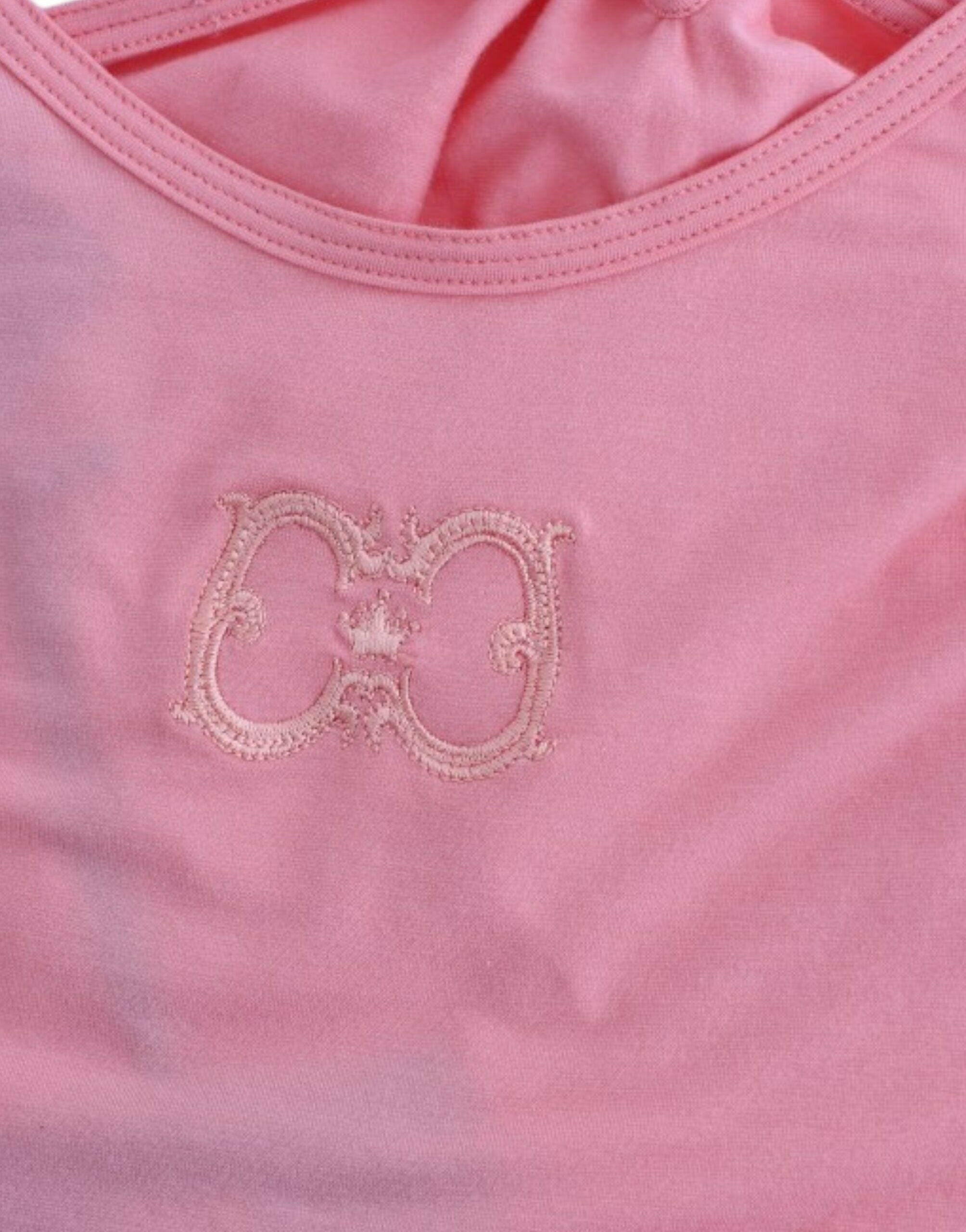 Cavalli Pink cotton tank top -   -  Cavalli.