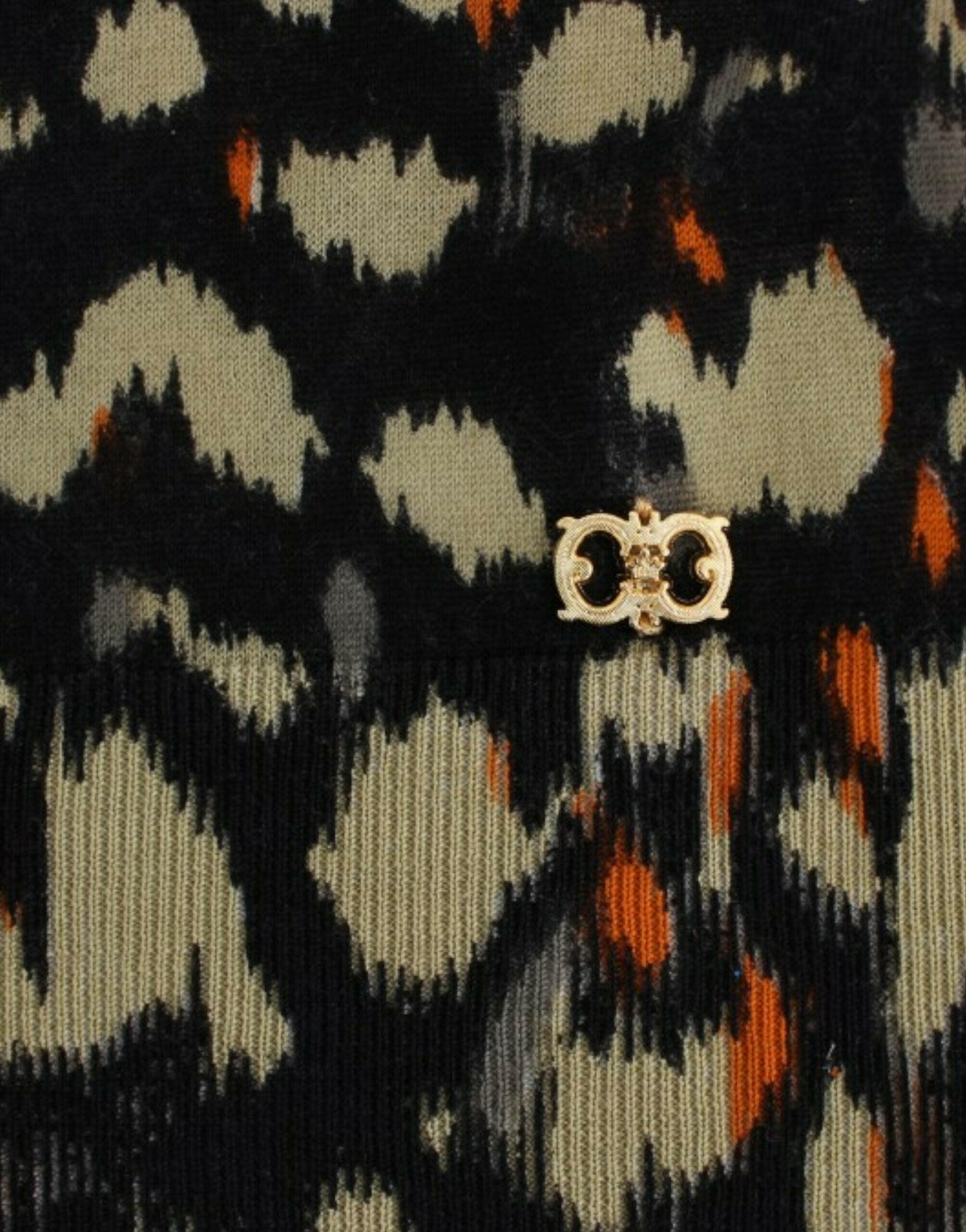 Cavalli Multicolor v-neck wool jumper -   -  Cavalli.