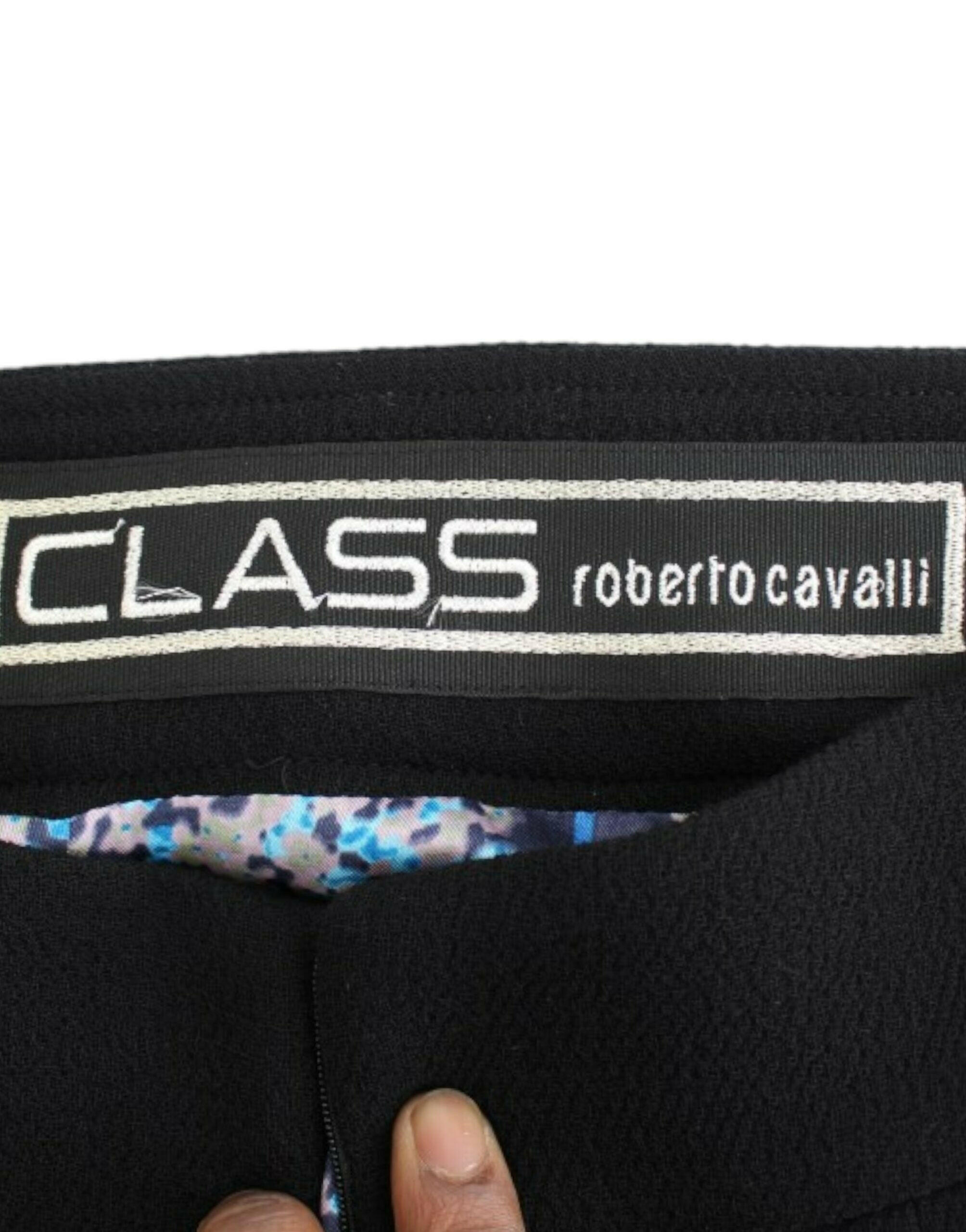 Cavalli Black wool pencil skirt -   -  Cavalli.