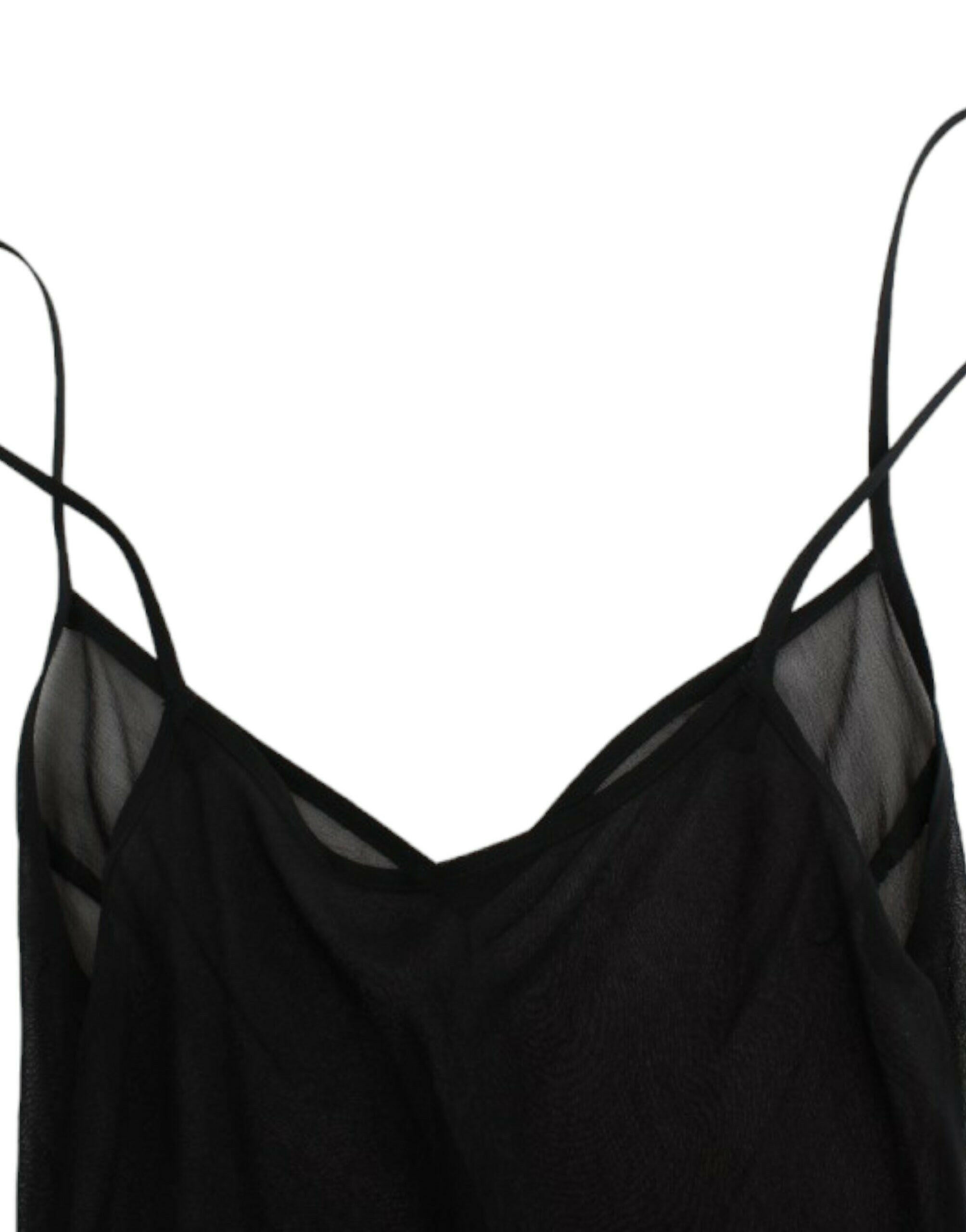 Cavalli Black long sleeve silk dress -   -  Cavalli.