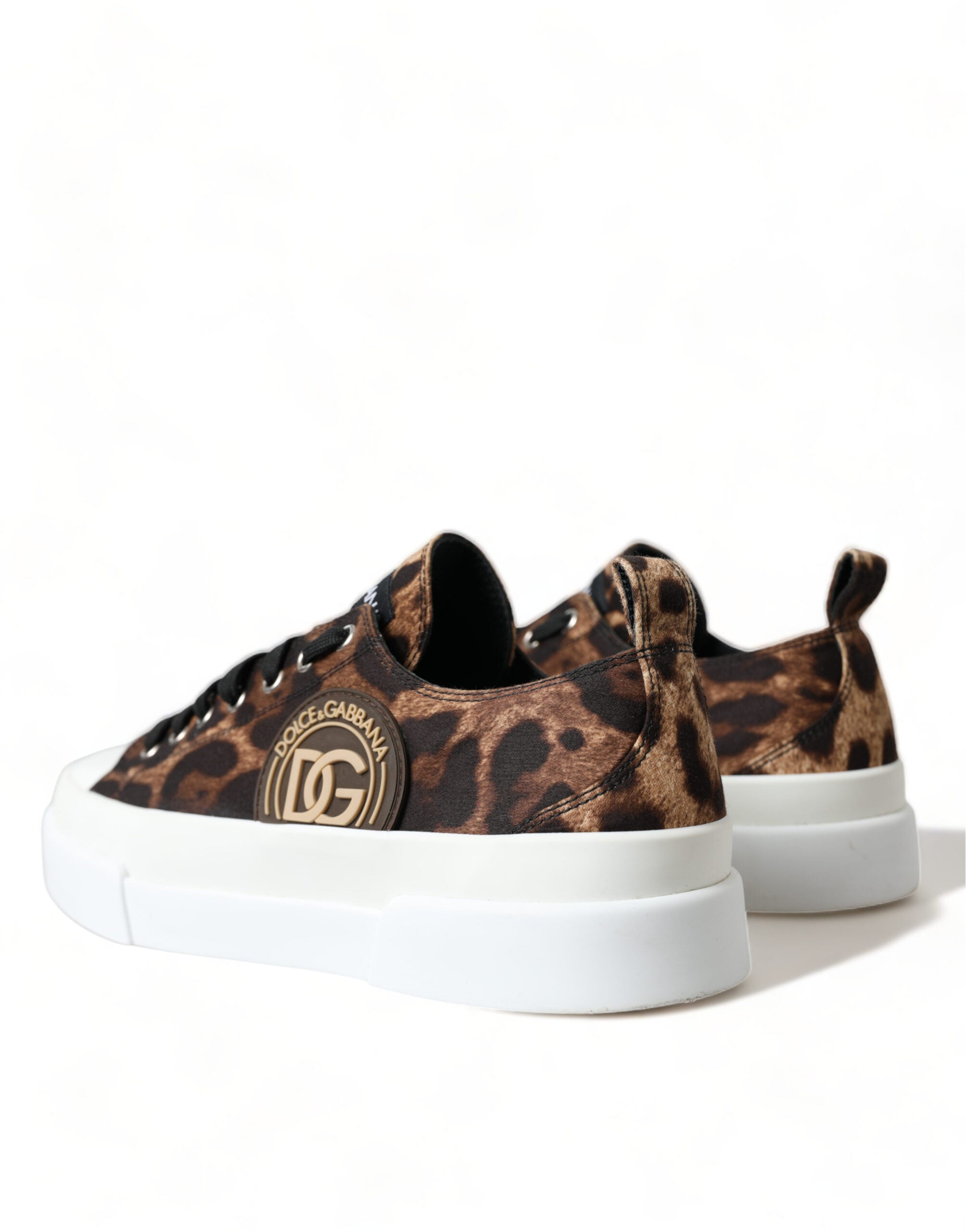 Dolce & Gabbana Brown Leopard Canvas Sneakers Shoes -   -  Dolce & Gabbana.
